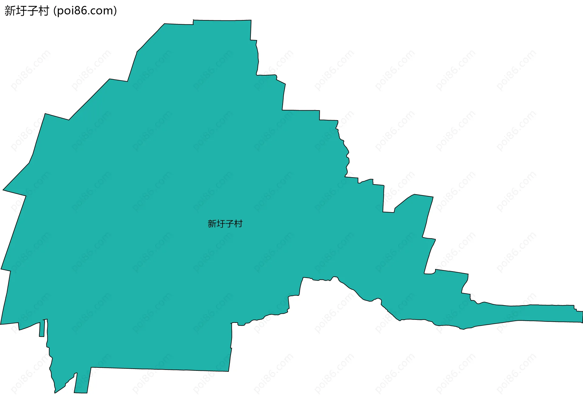 新圩子村边界地图