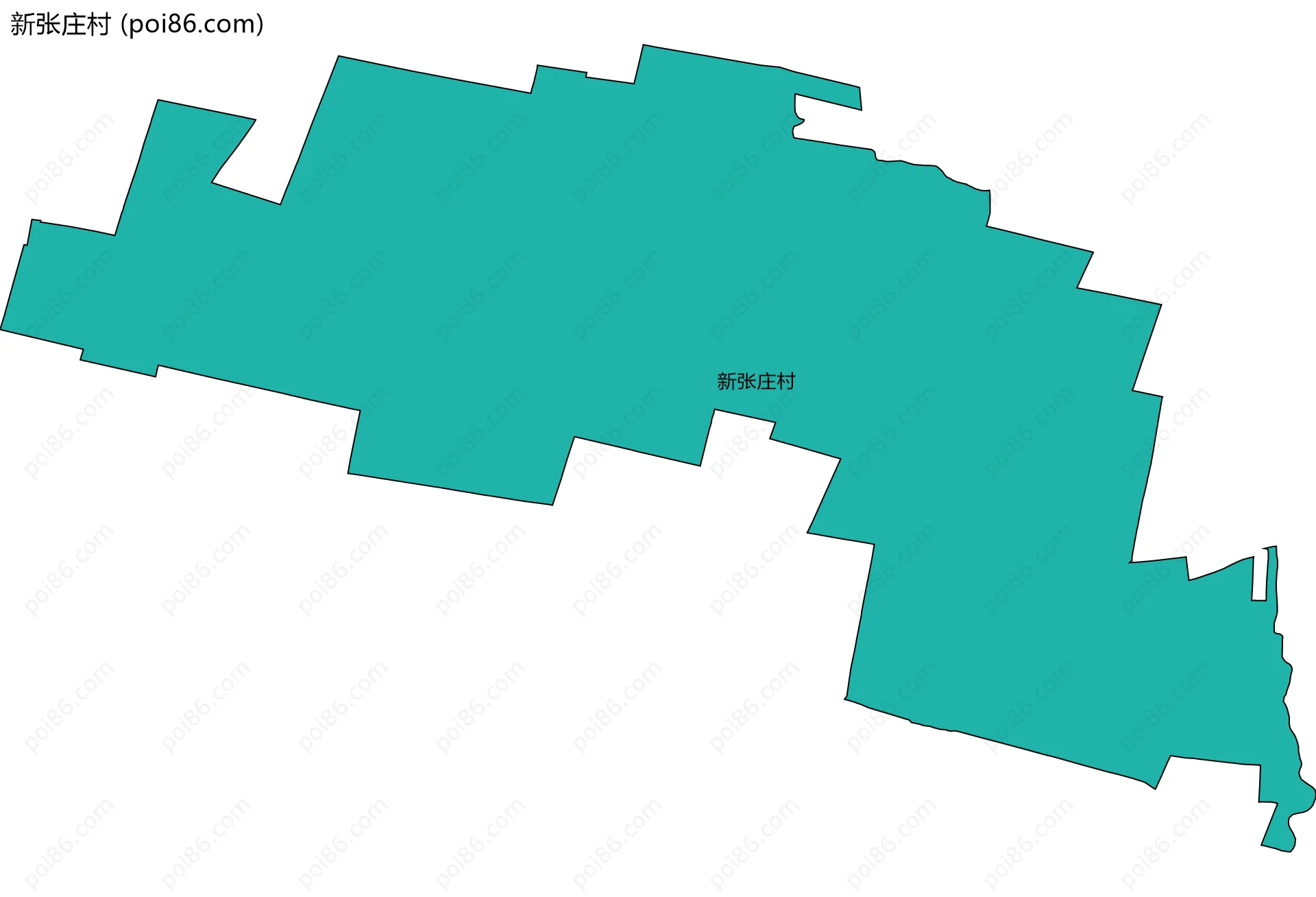 新张庄村边界地图