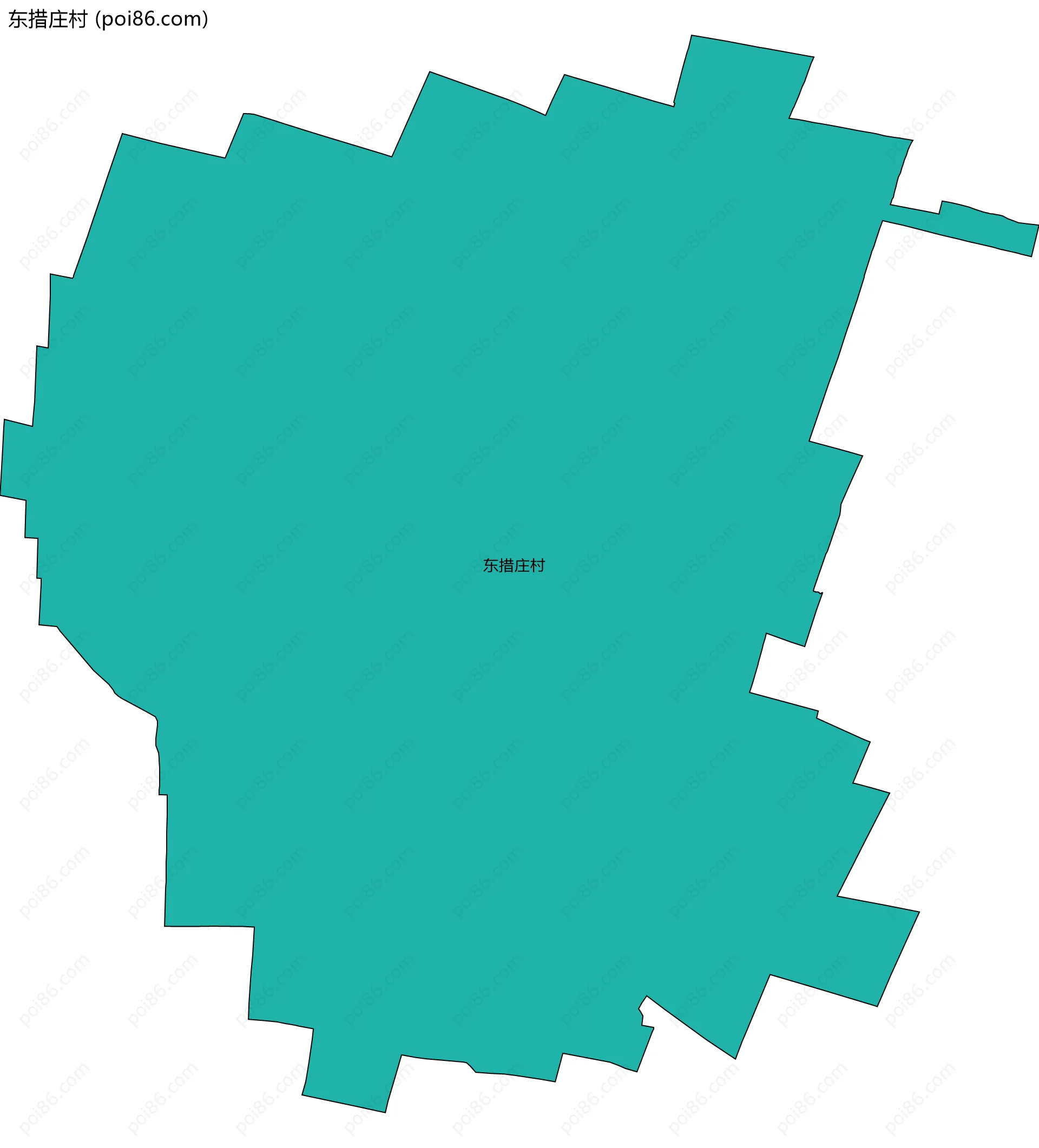 东措庄村边界地图