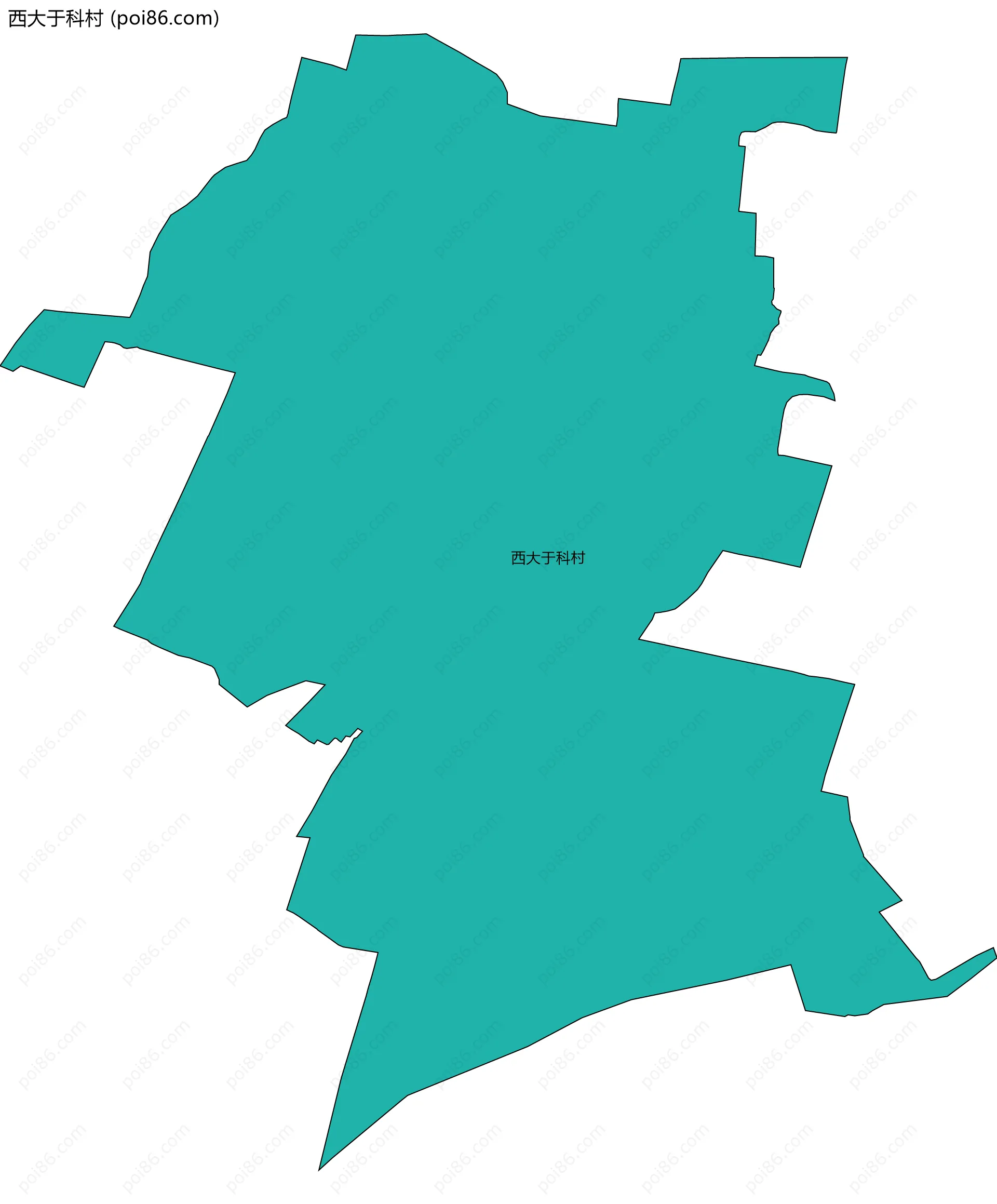 西大于科村边界地图