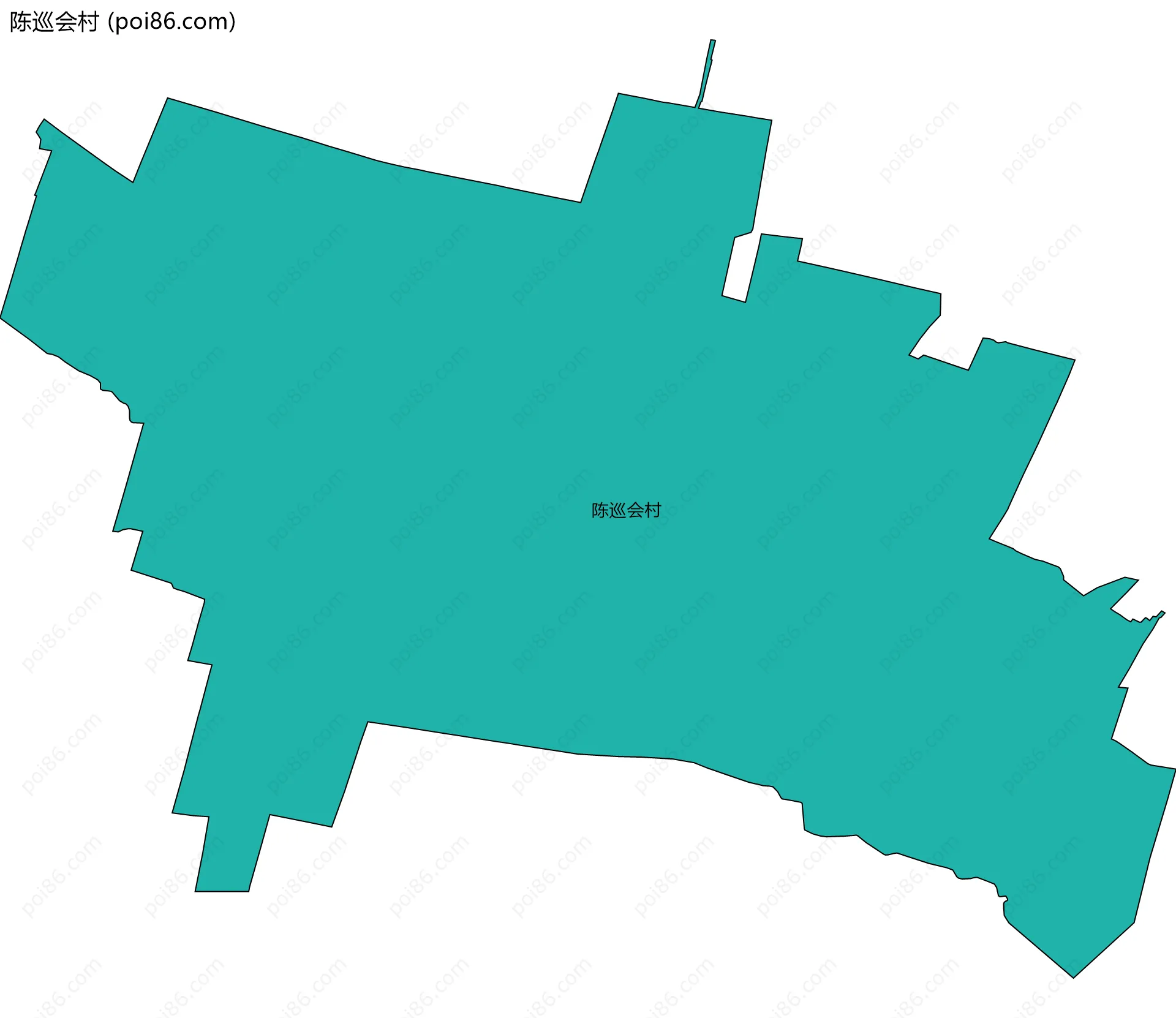陈巡会村边界地图