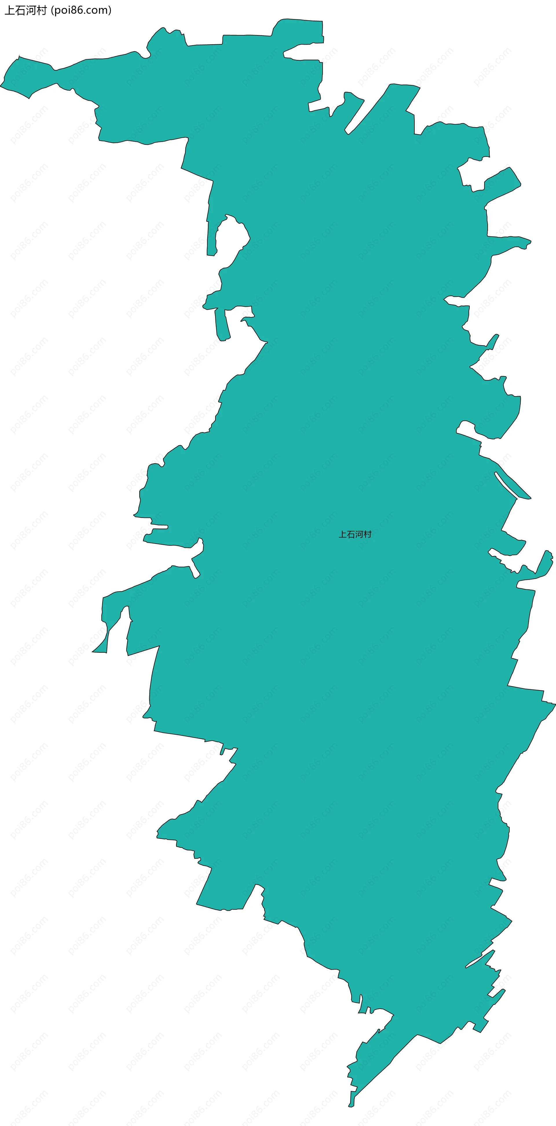 上石河村边界地图