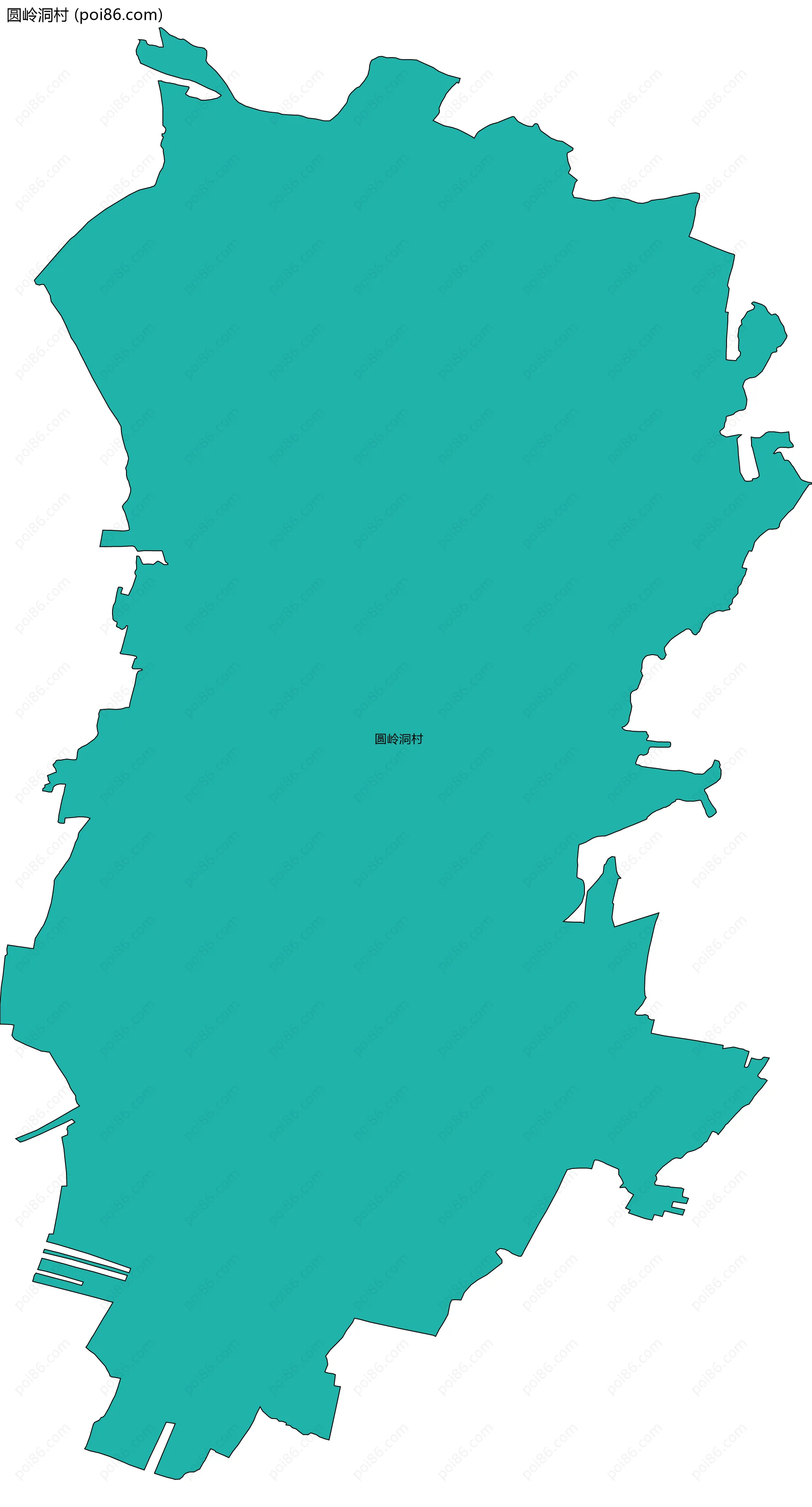 圆岭洞村边界地图