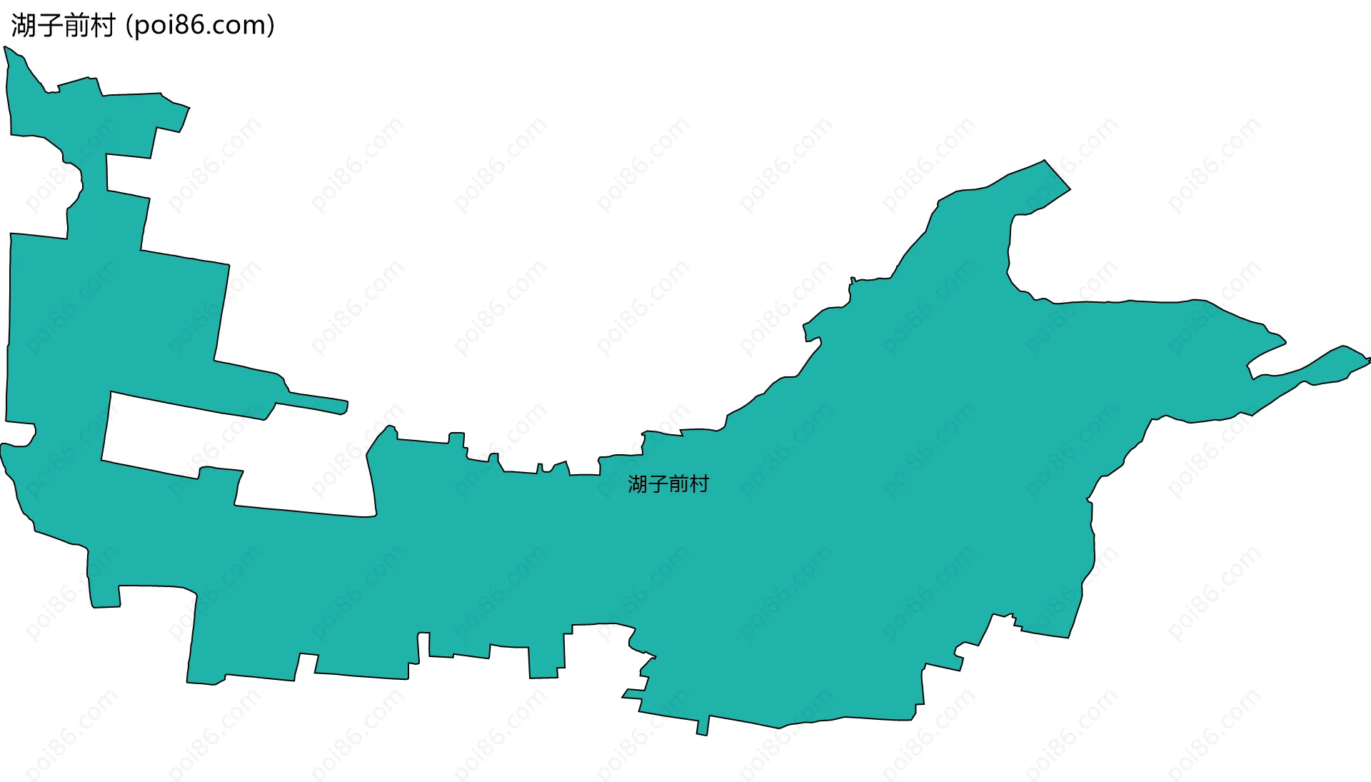 湖子前村边界地图