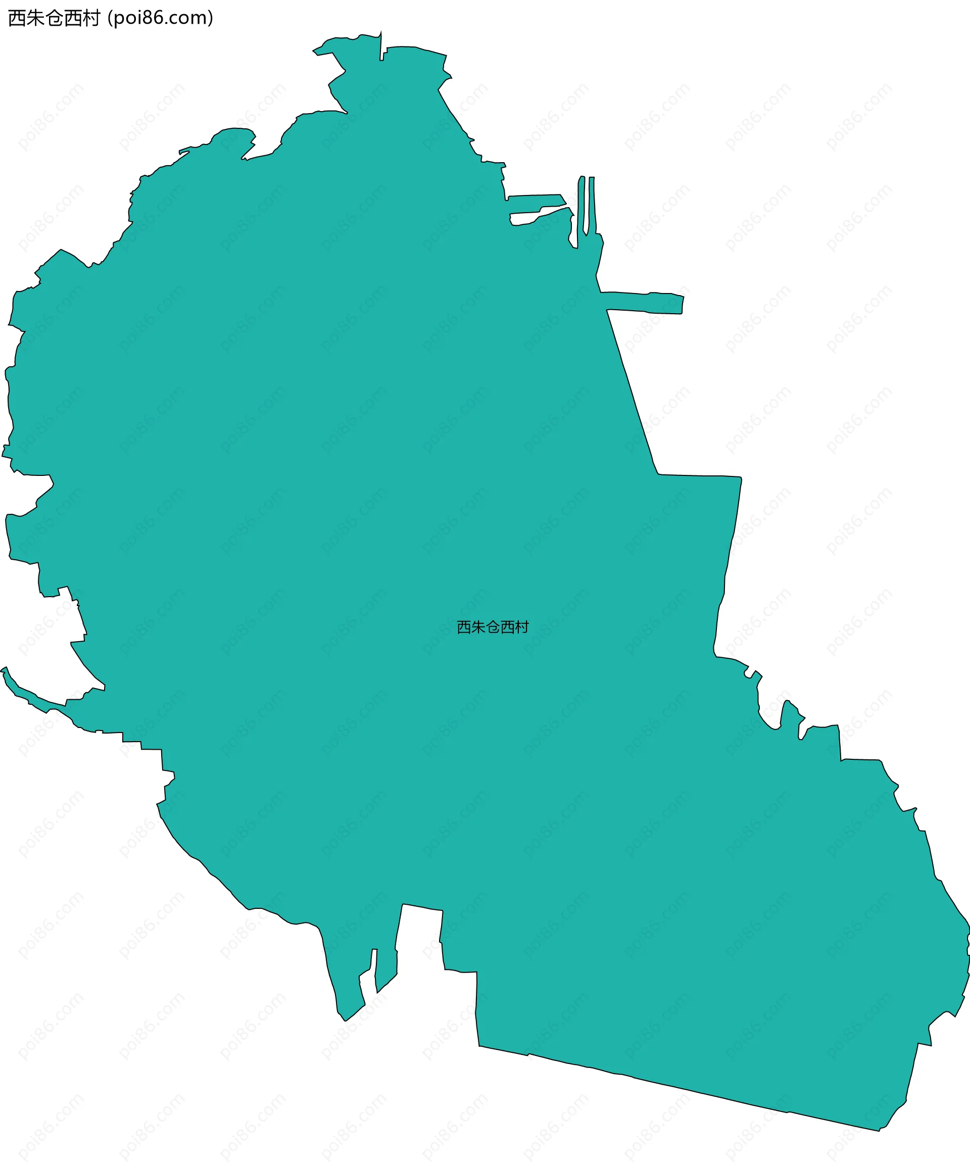 西朱仓西村边界地图