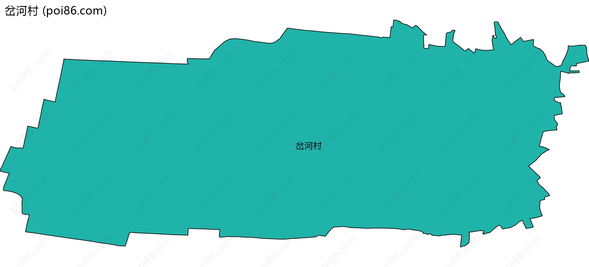 岔河村边界地图