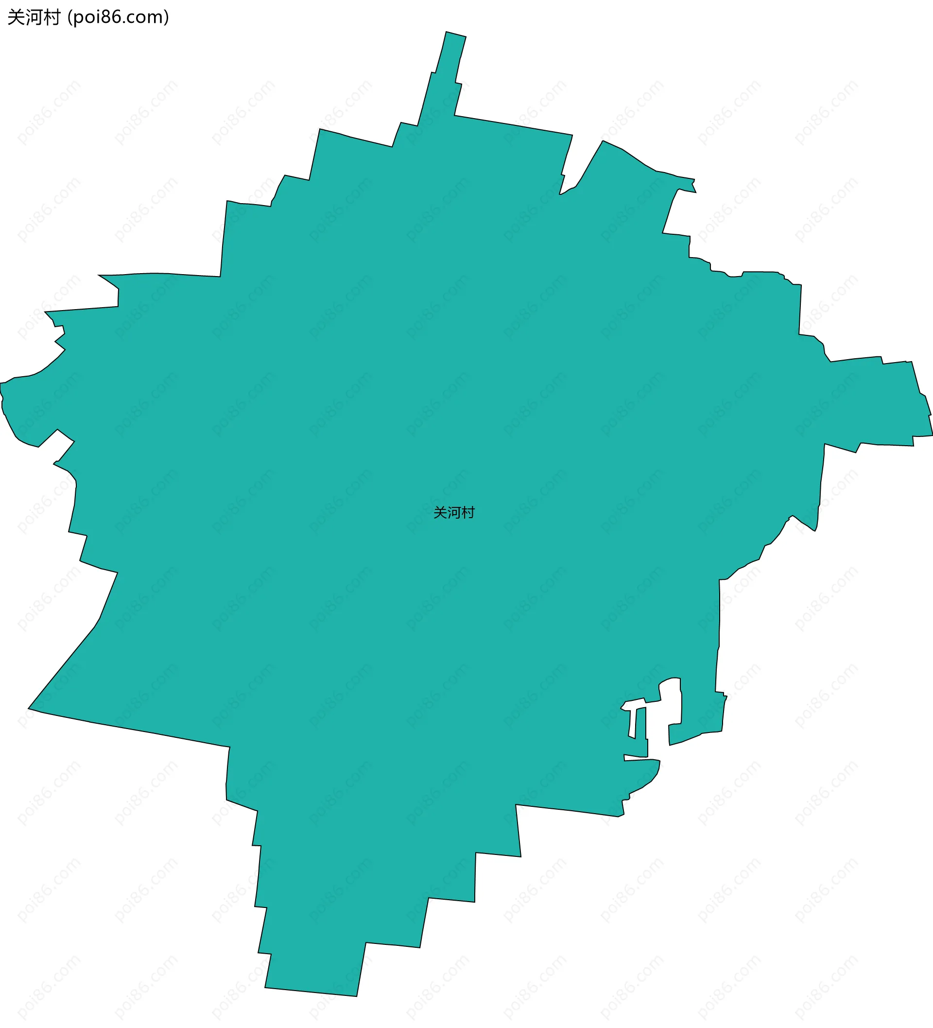 关河村边界地图