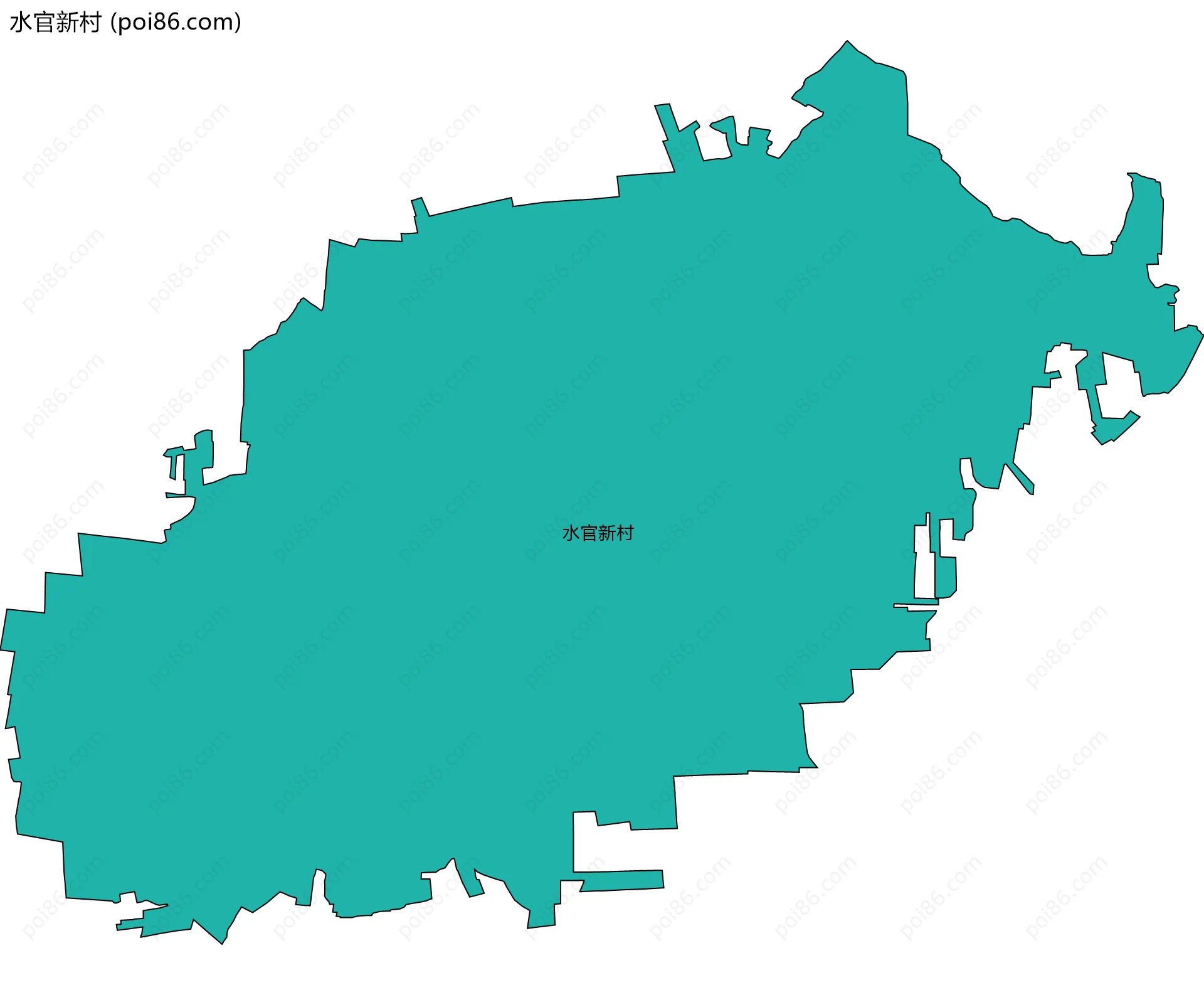 水官新村边界地图