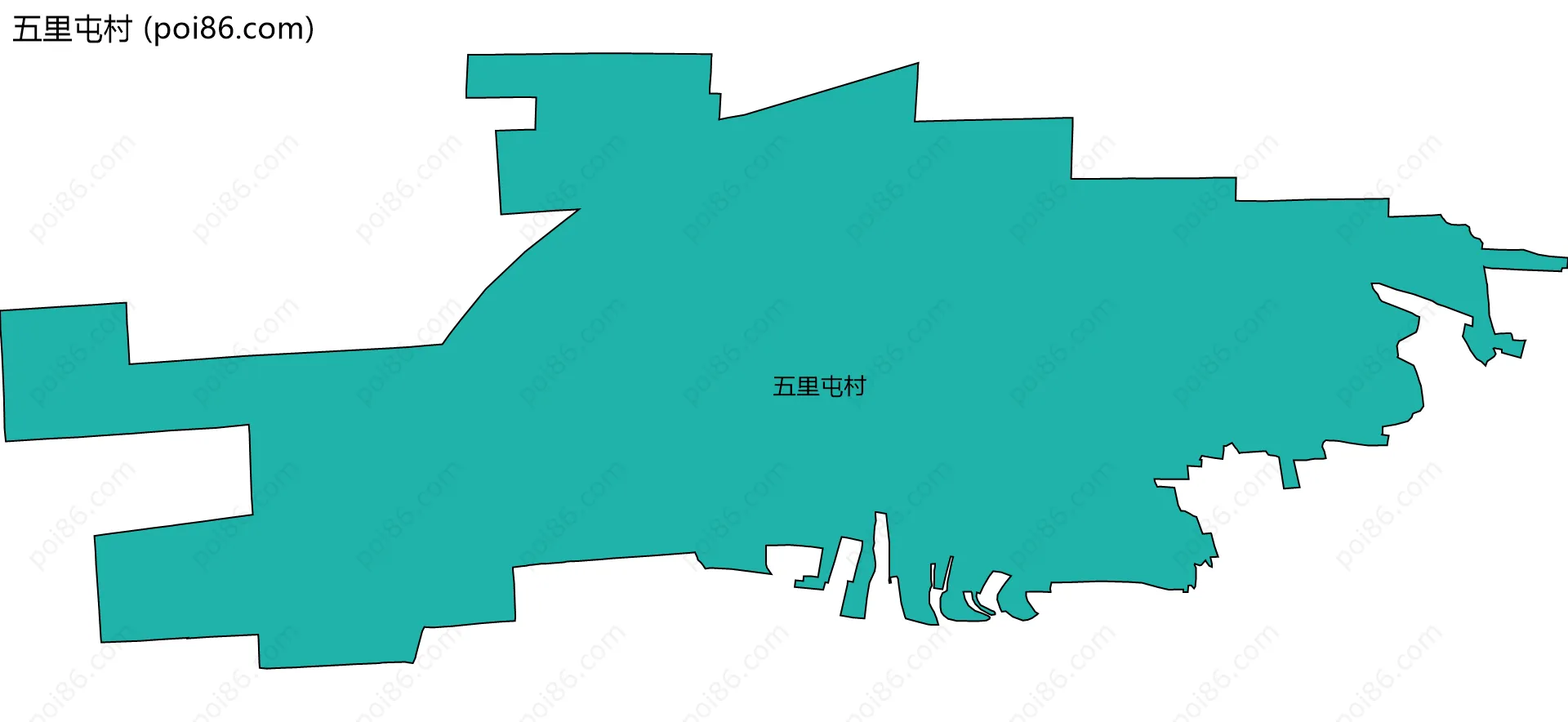 五里屯村边界地图
