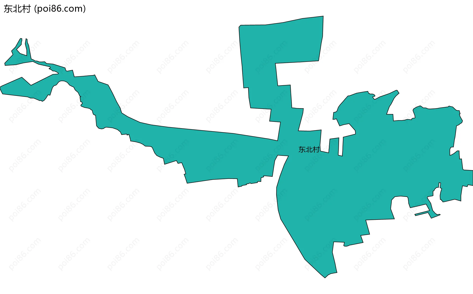 东北村边界地图