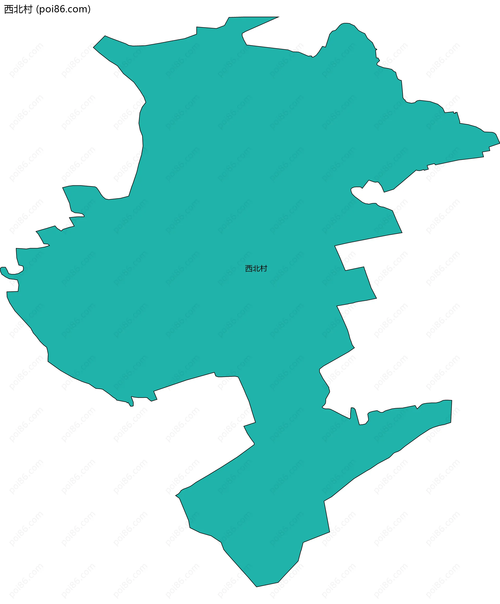 西北村边界地图