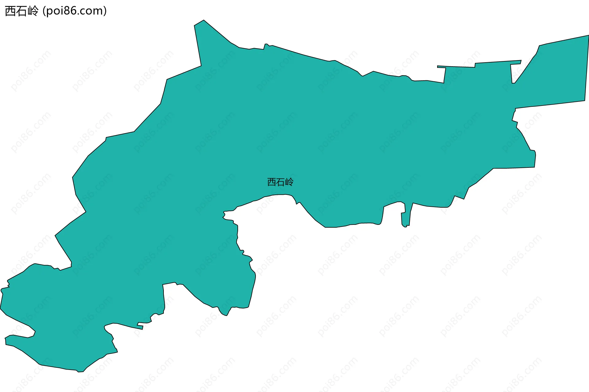 西石岭边界地图