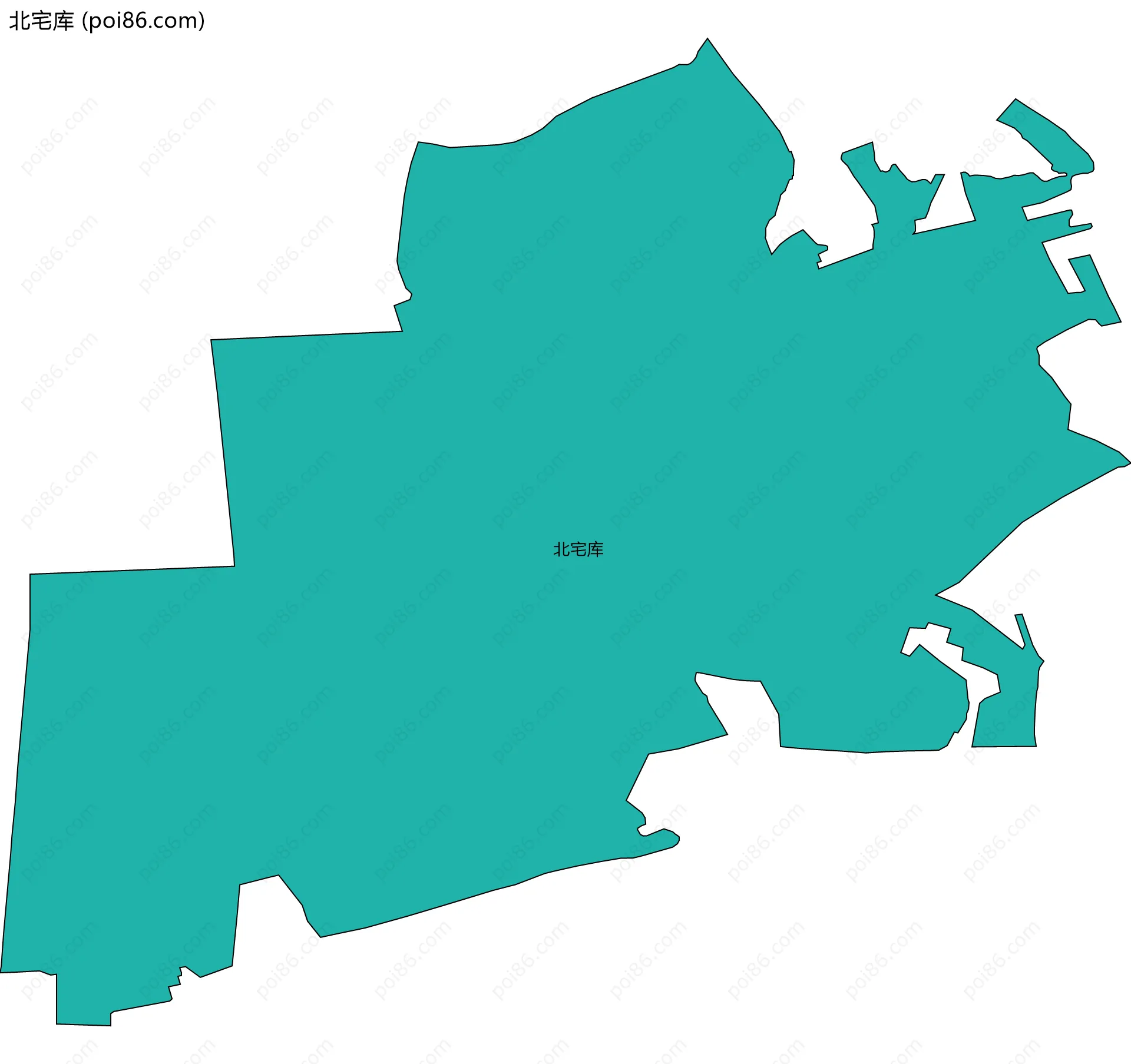 北宅库边界地图