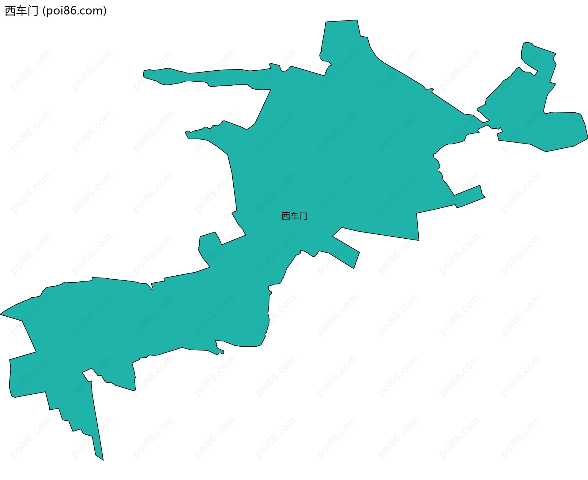 西车门边界地图