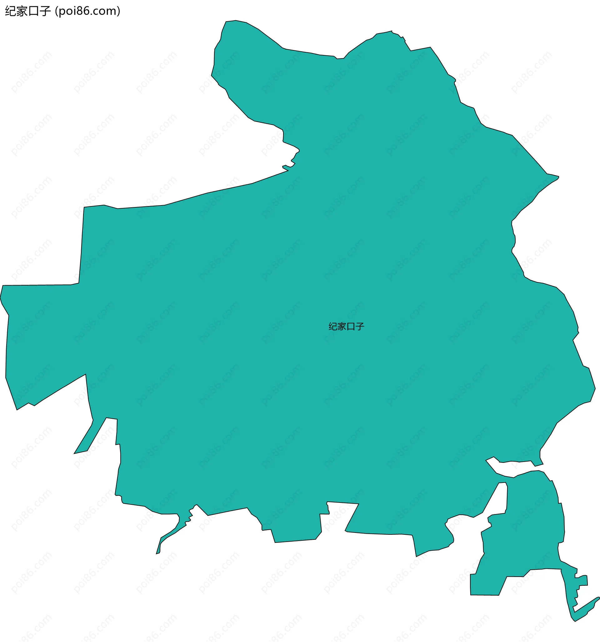 纪家口子边界地图