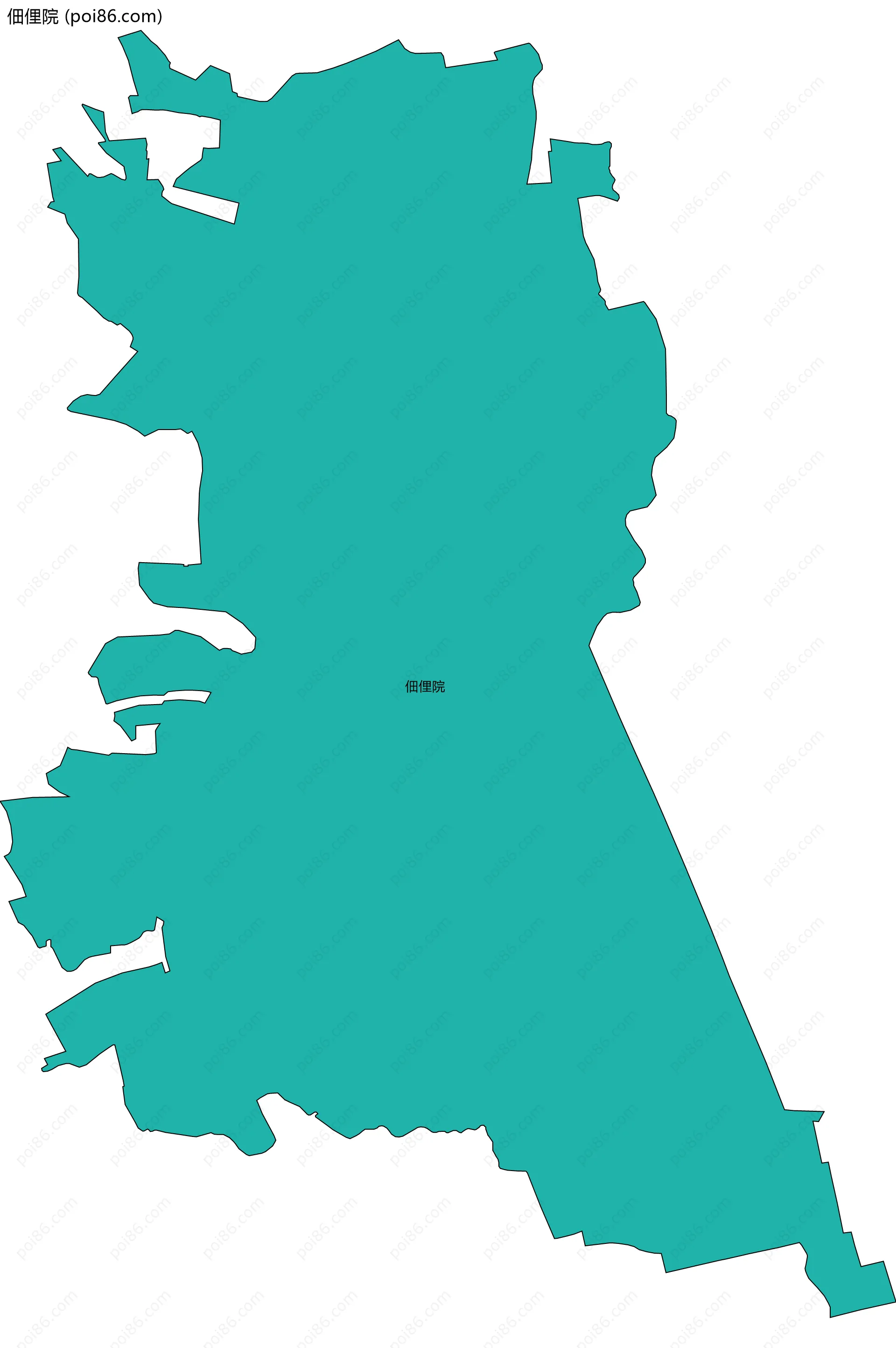 佃俚院边界地图