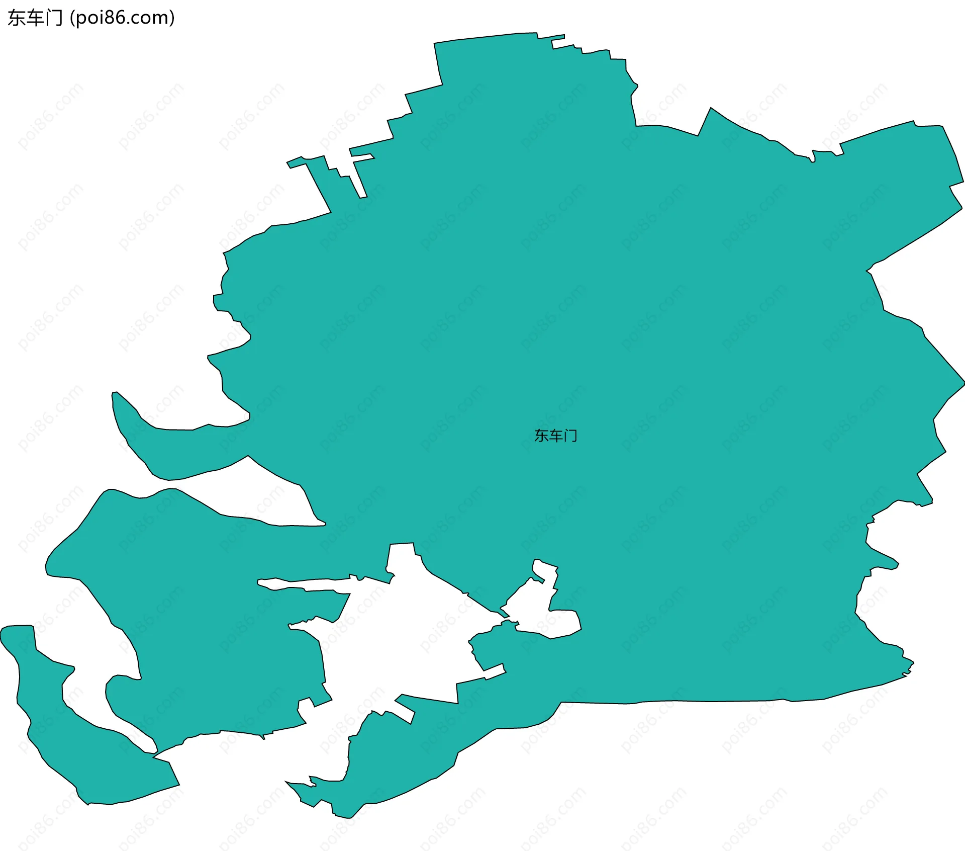 东车门边界地图
