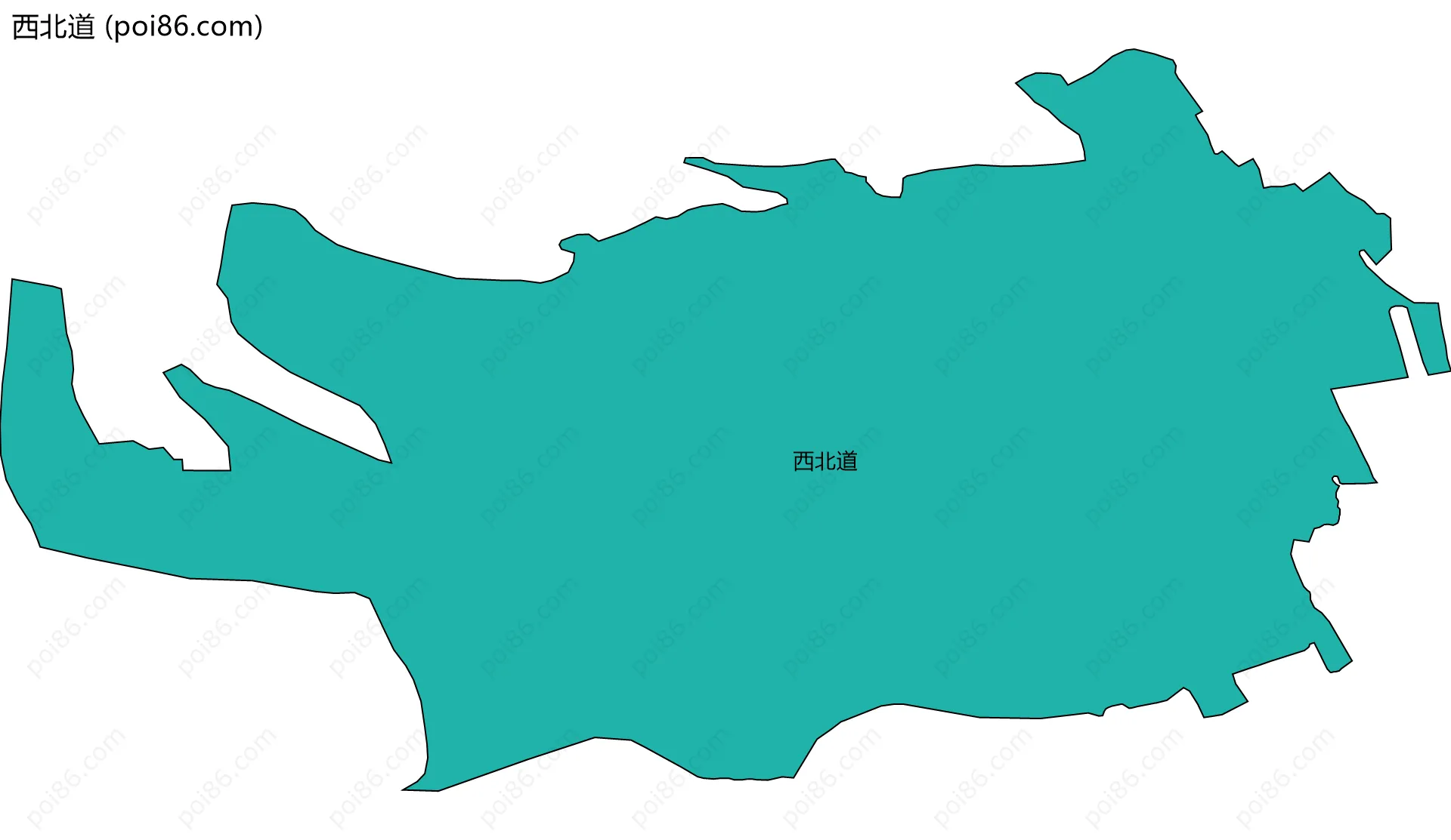 西北道边界地图