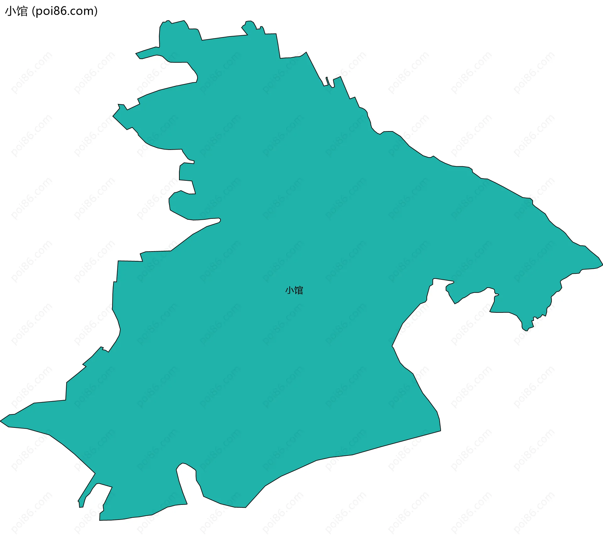 小馆边界地图