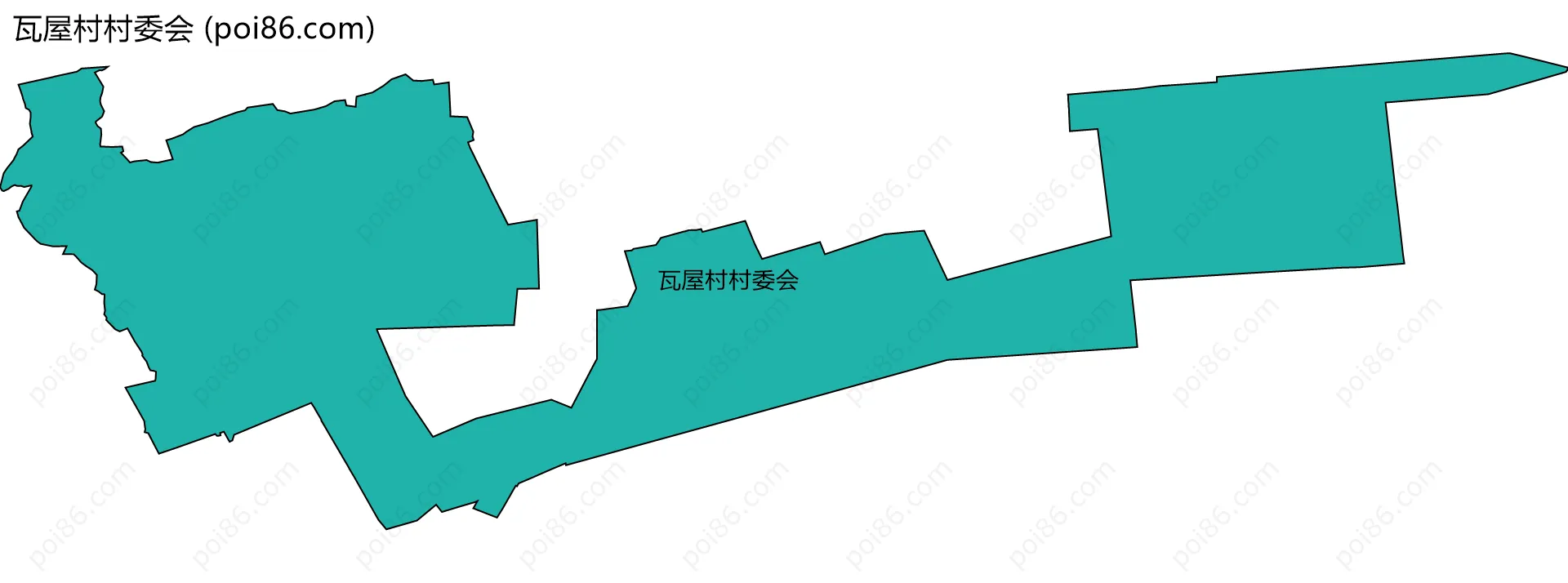瓦屋村村委会边界地图