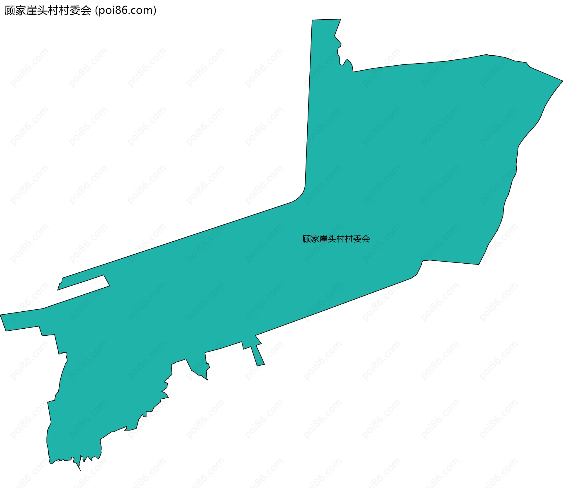 顾家崖头村村委会边界地图