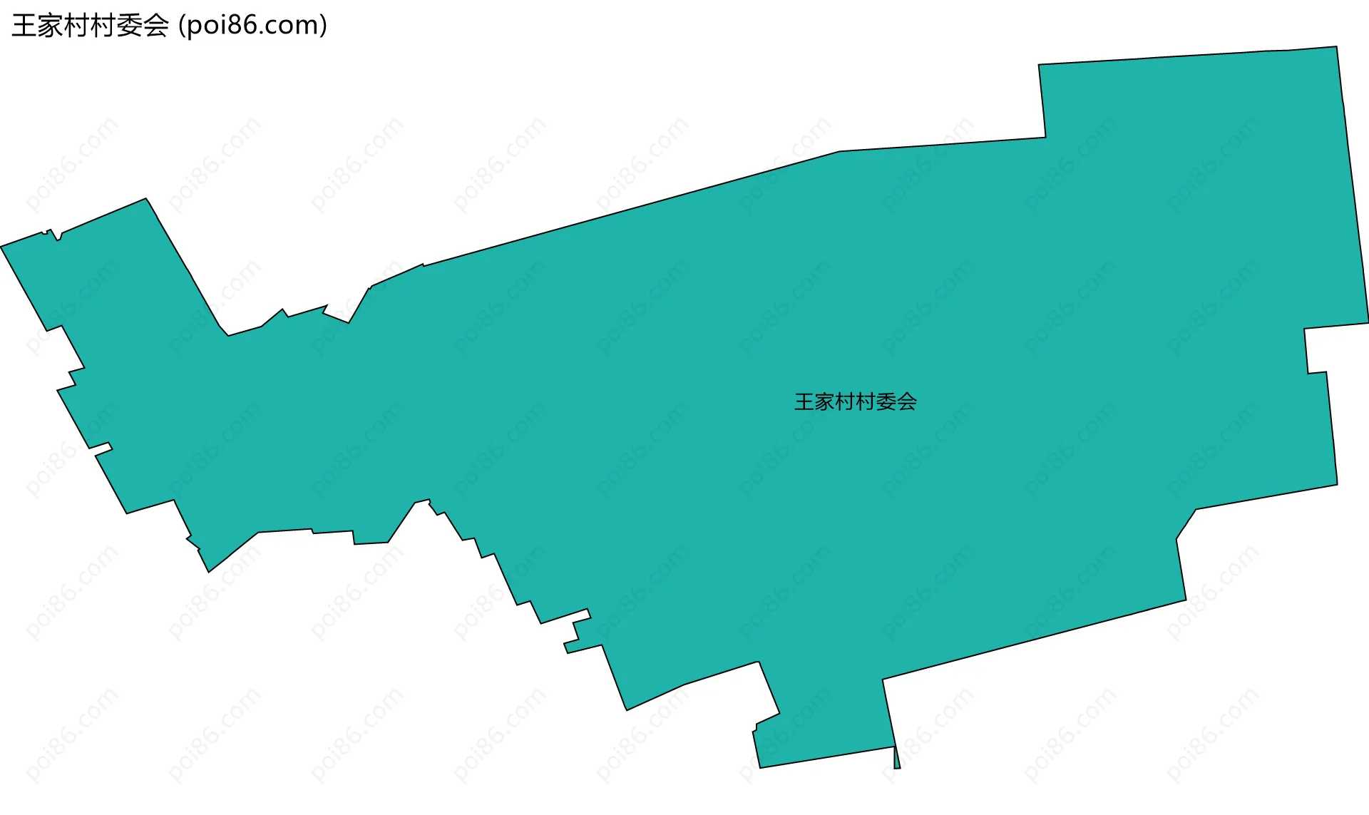 王家村村委会边界地图
