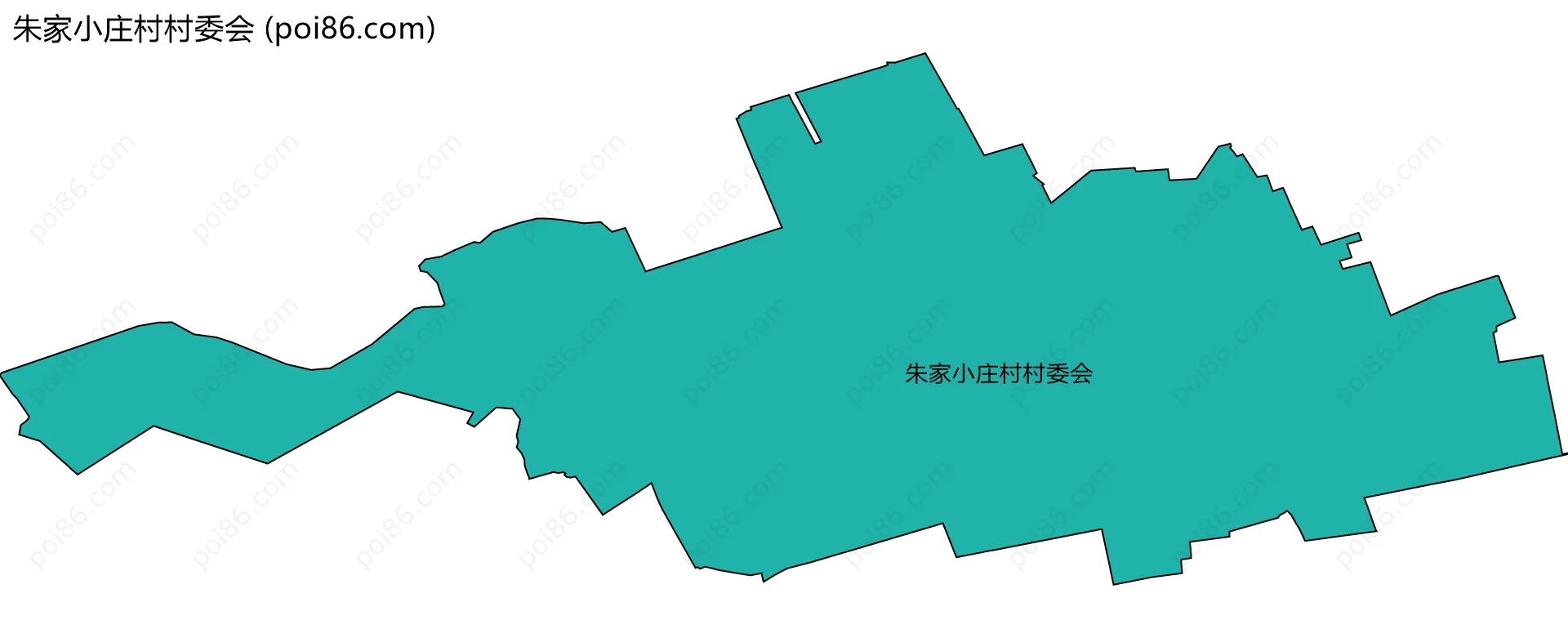 朱家小庄村村委会边界地图