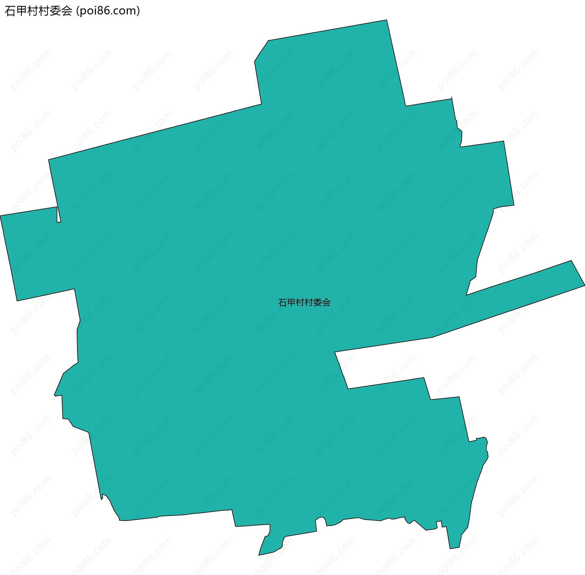 石甲村村委会边界地图