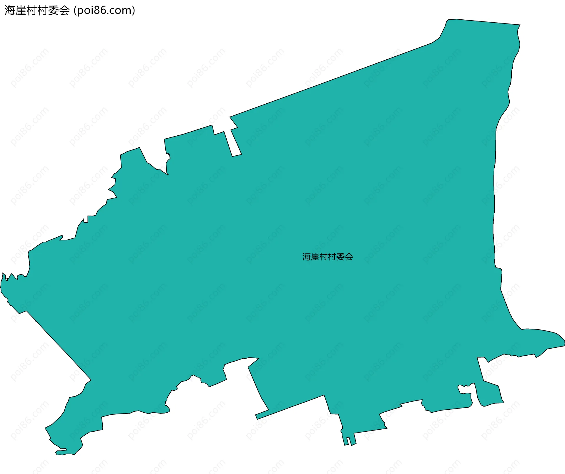 海崖村村委会边界地图