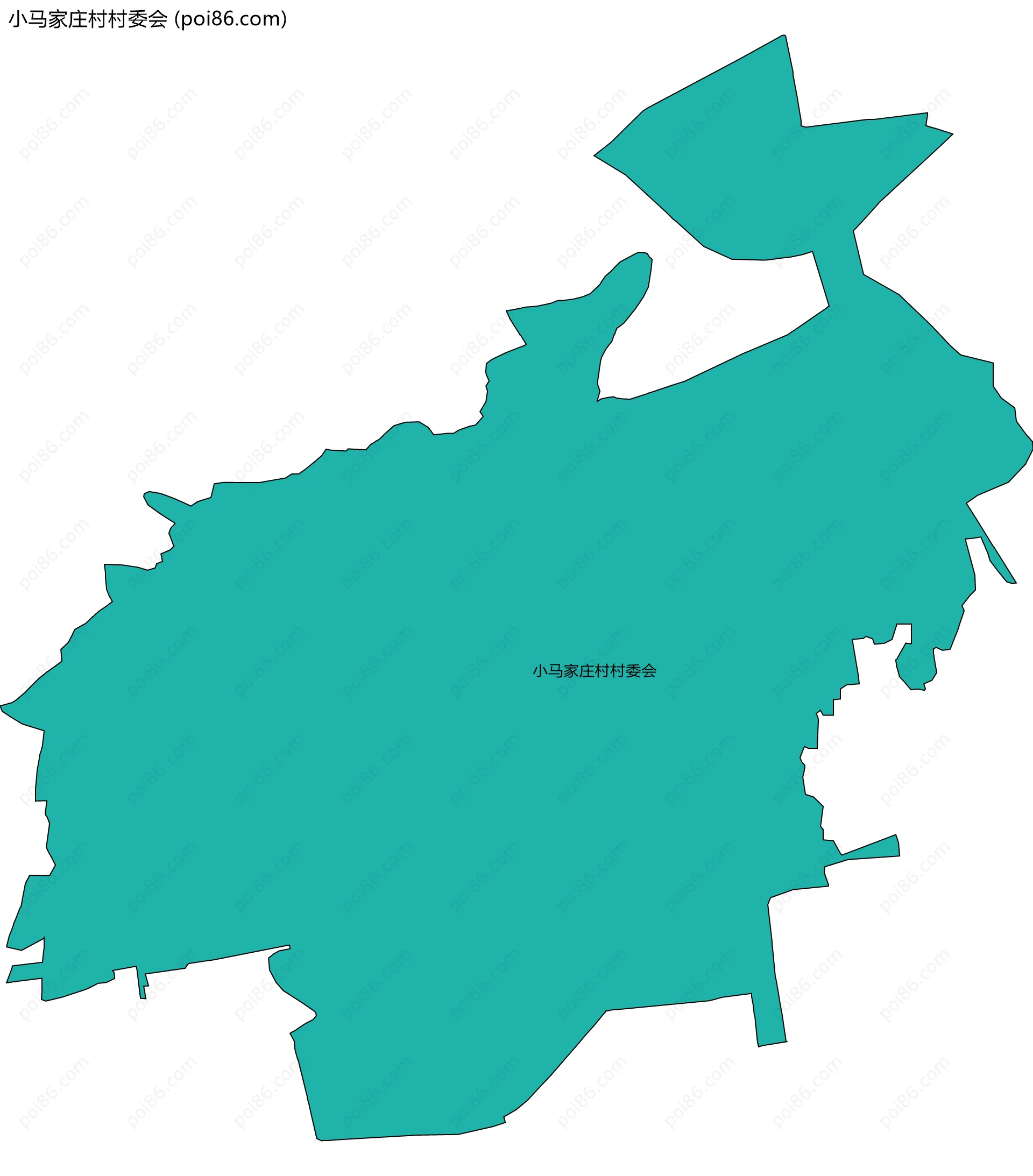 小马家庄村村委会边界地图