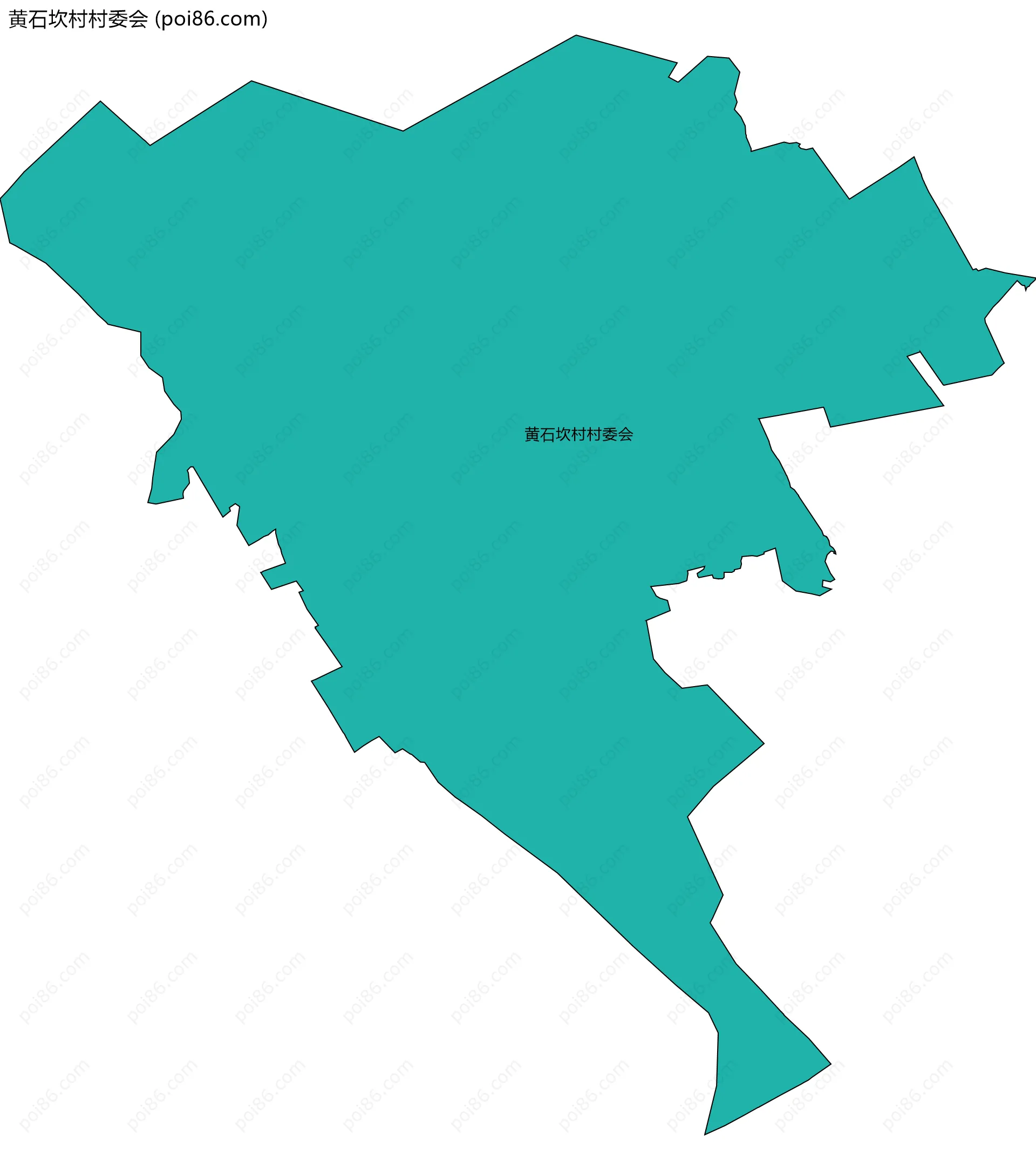 黄石坎村村委会边界地图