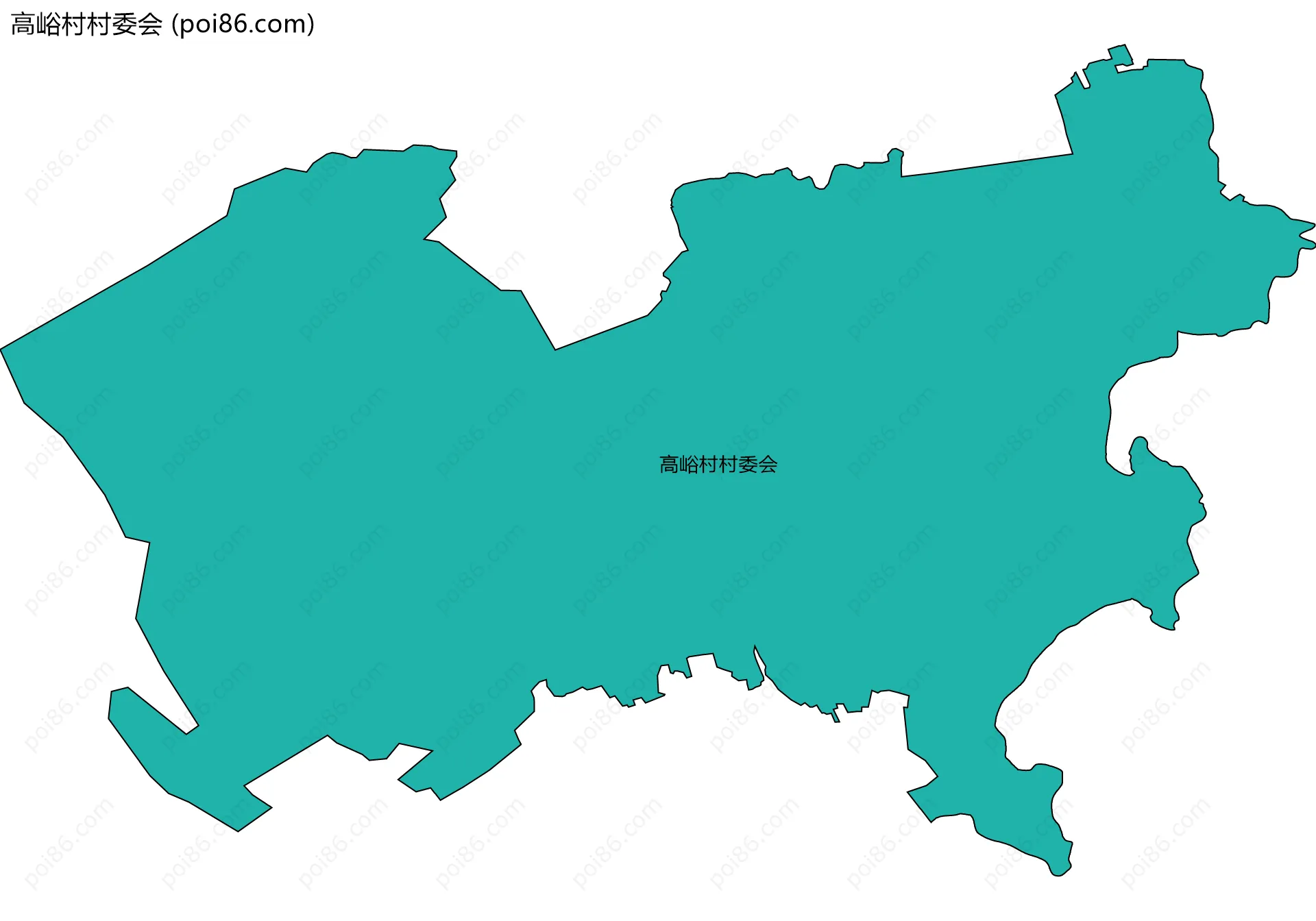 高峪村村委会边界地图