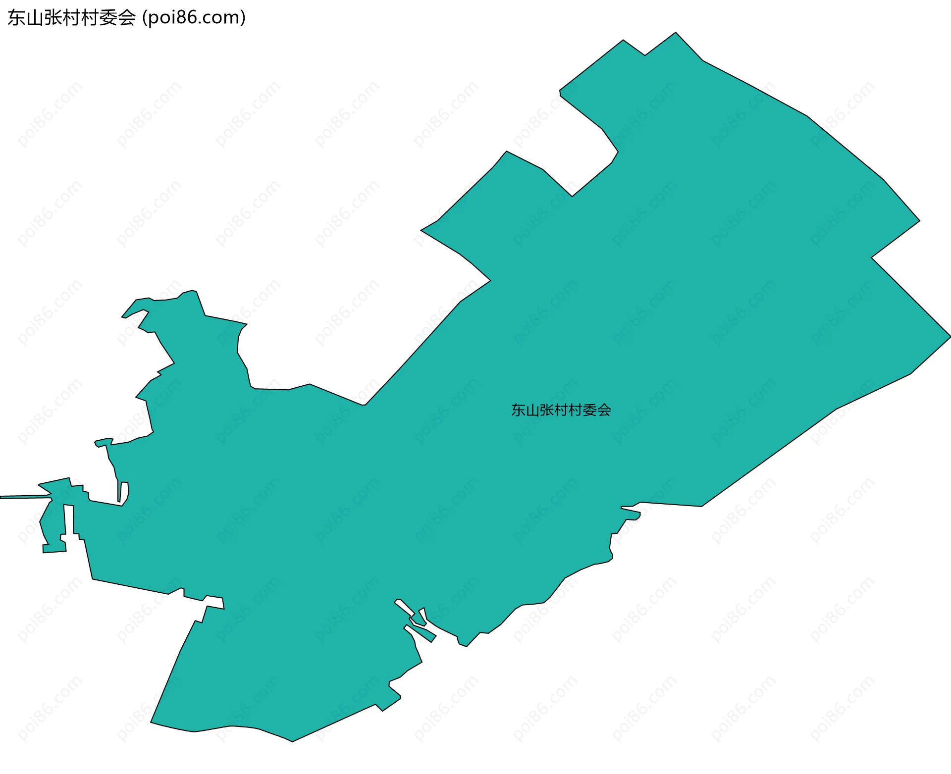 东山张村村委会边界地图