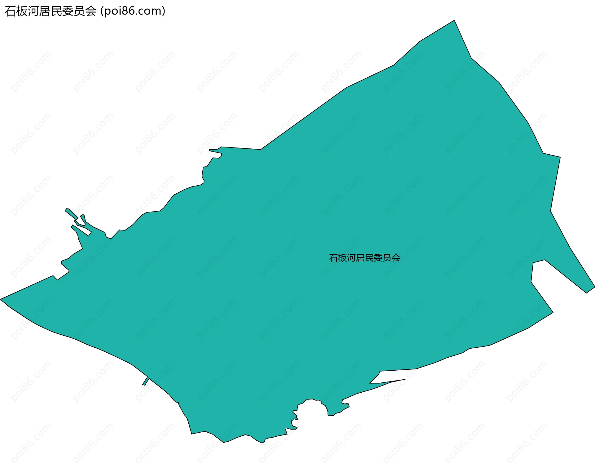 石板河居民委员会边界地图