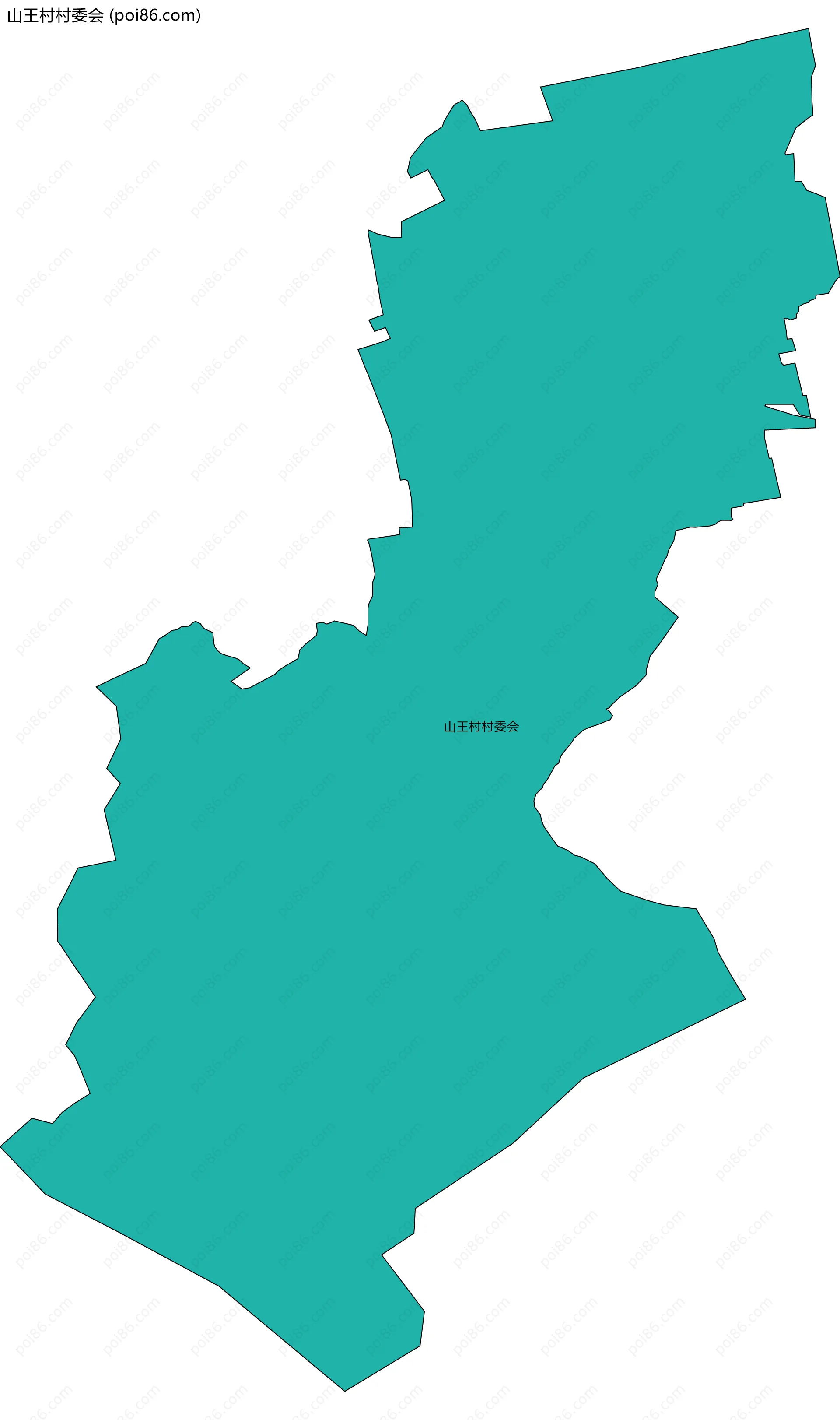 山王村村委会边界地图