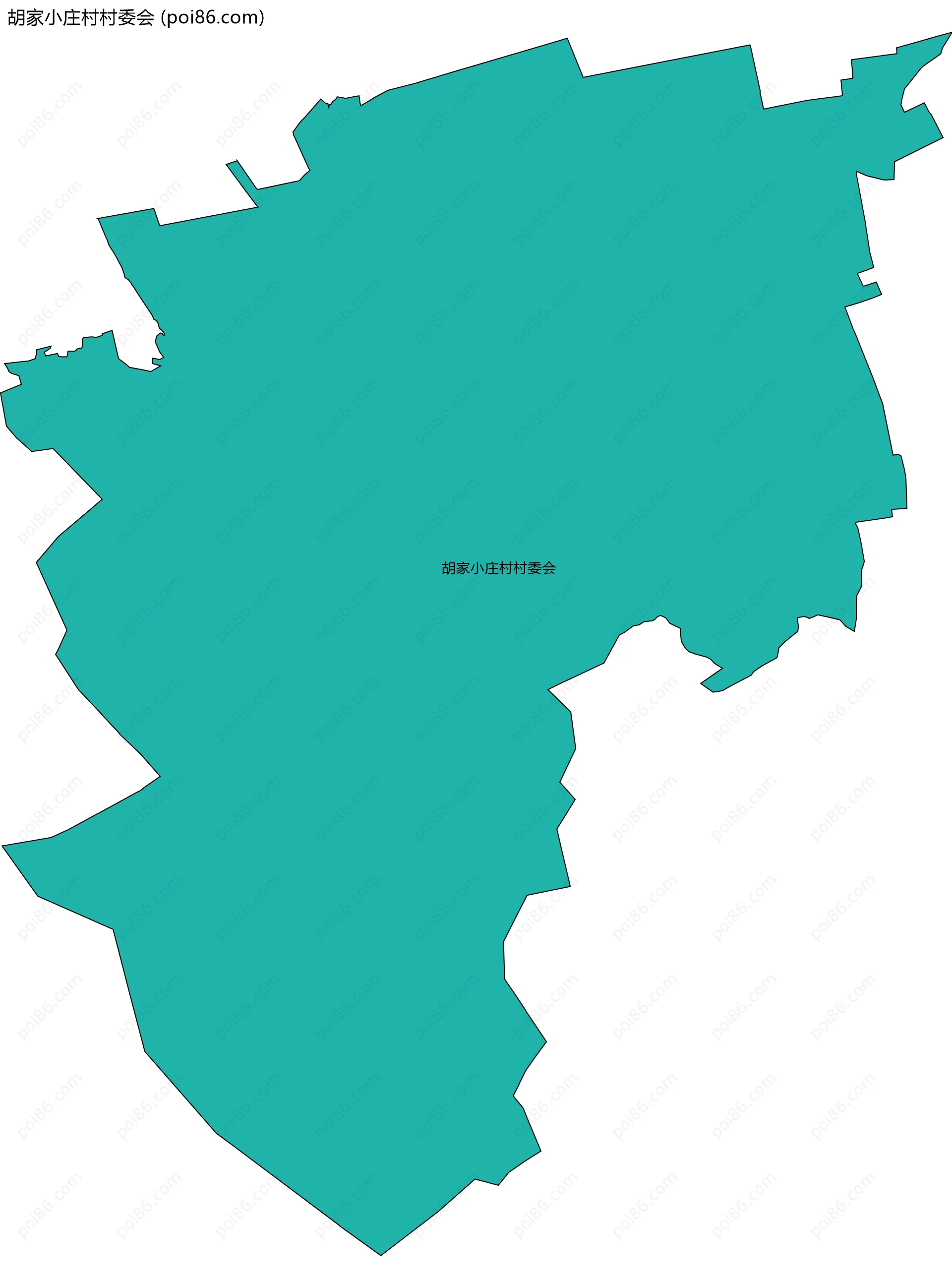胡家小庄村村委会边界地图