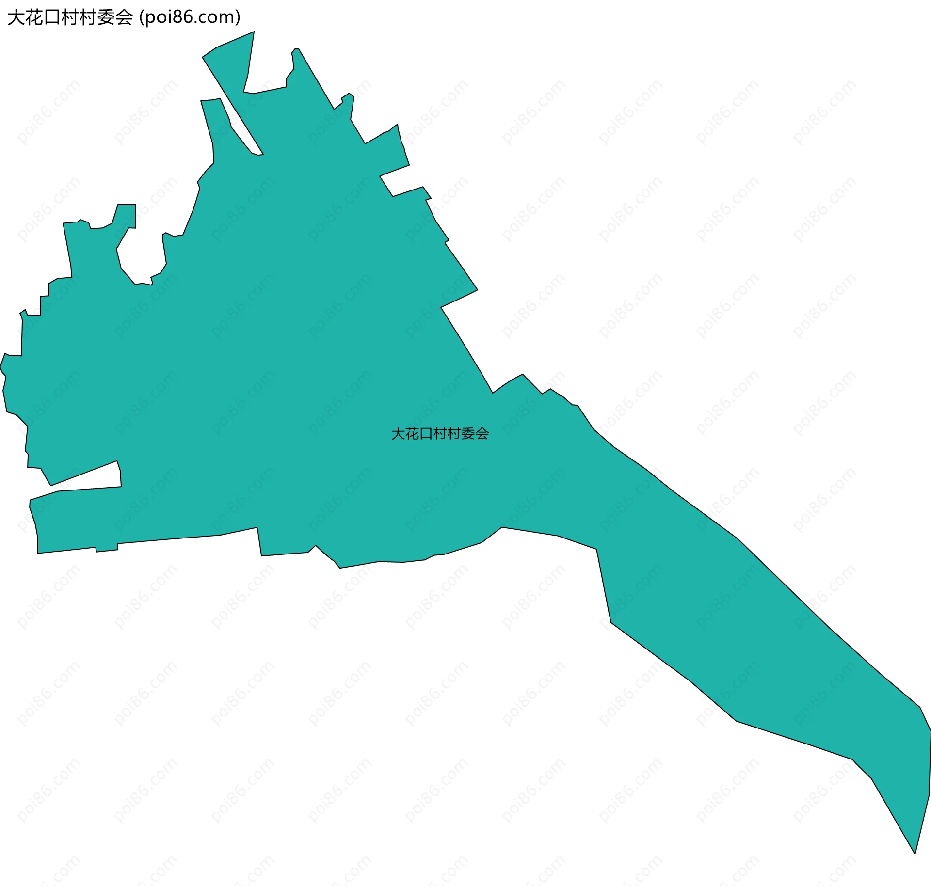 大花口村村委会边界地图