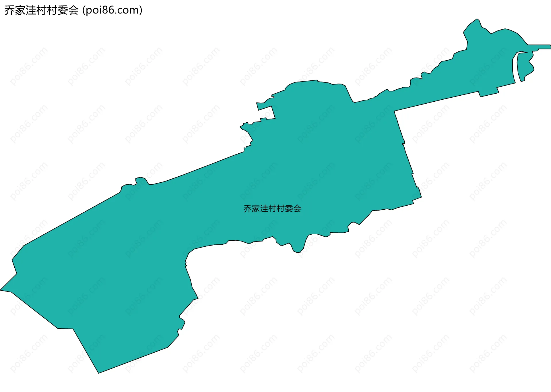 乔家洼村村委会边界地图