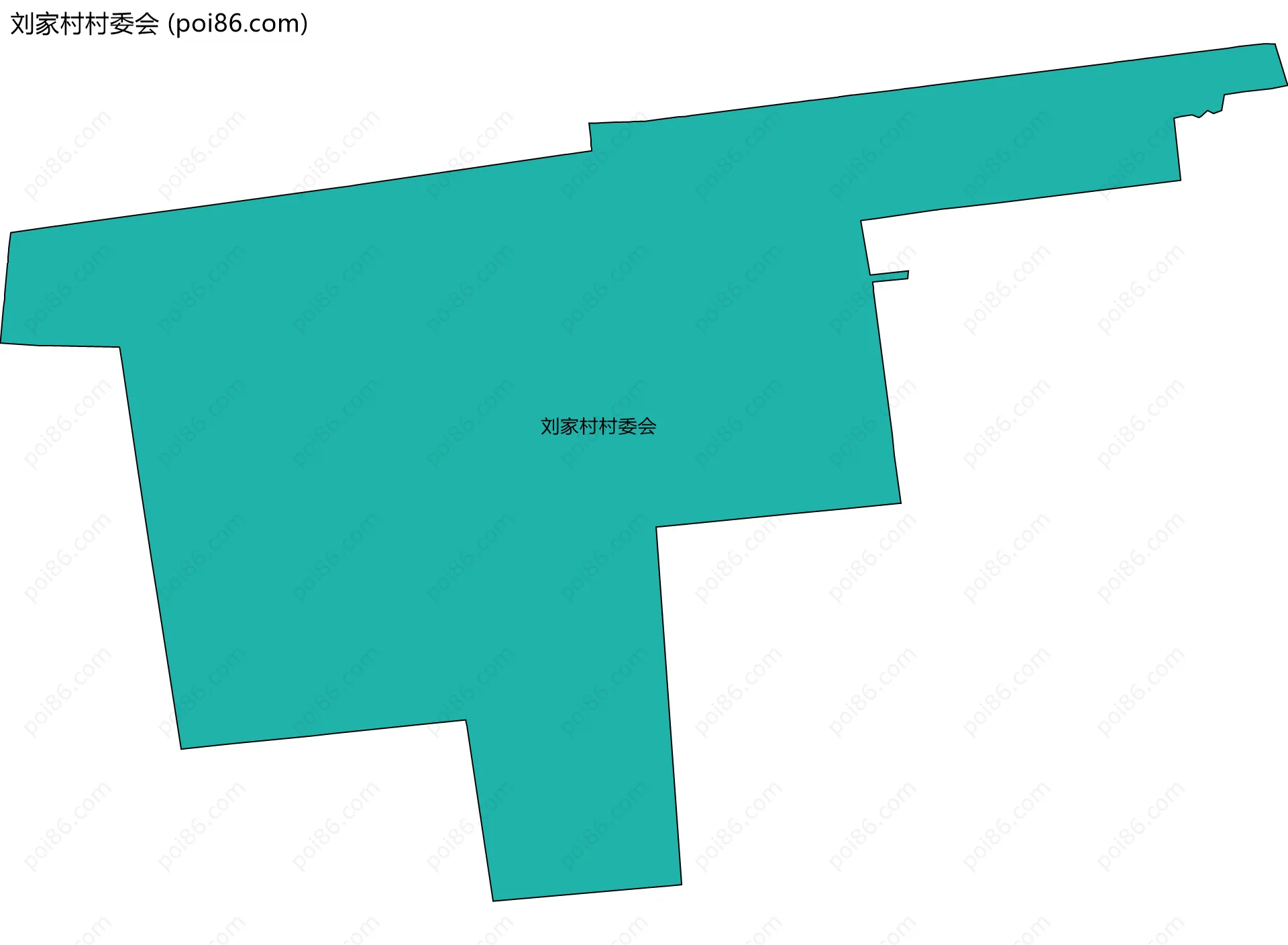 刘家村村委会边界地图