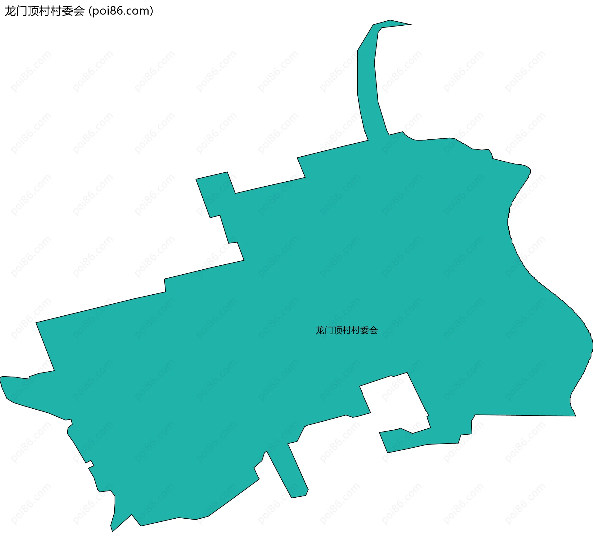 龙门顶村村委会边界地图