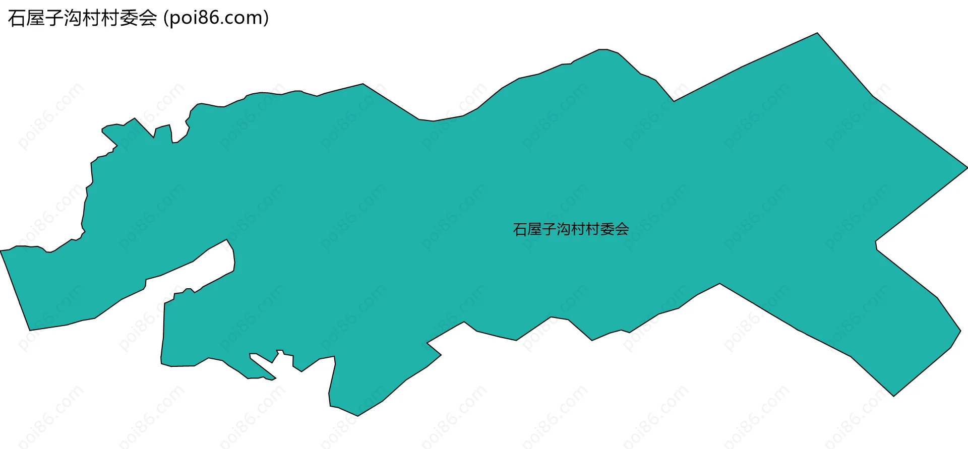 石屋子沟村村委会边界地图
