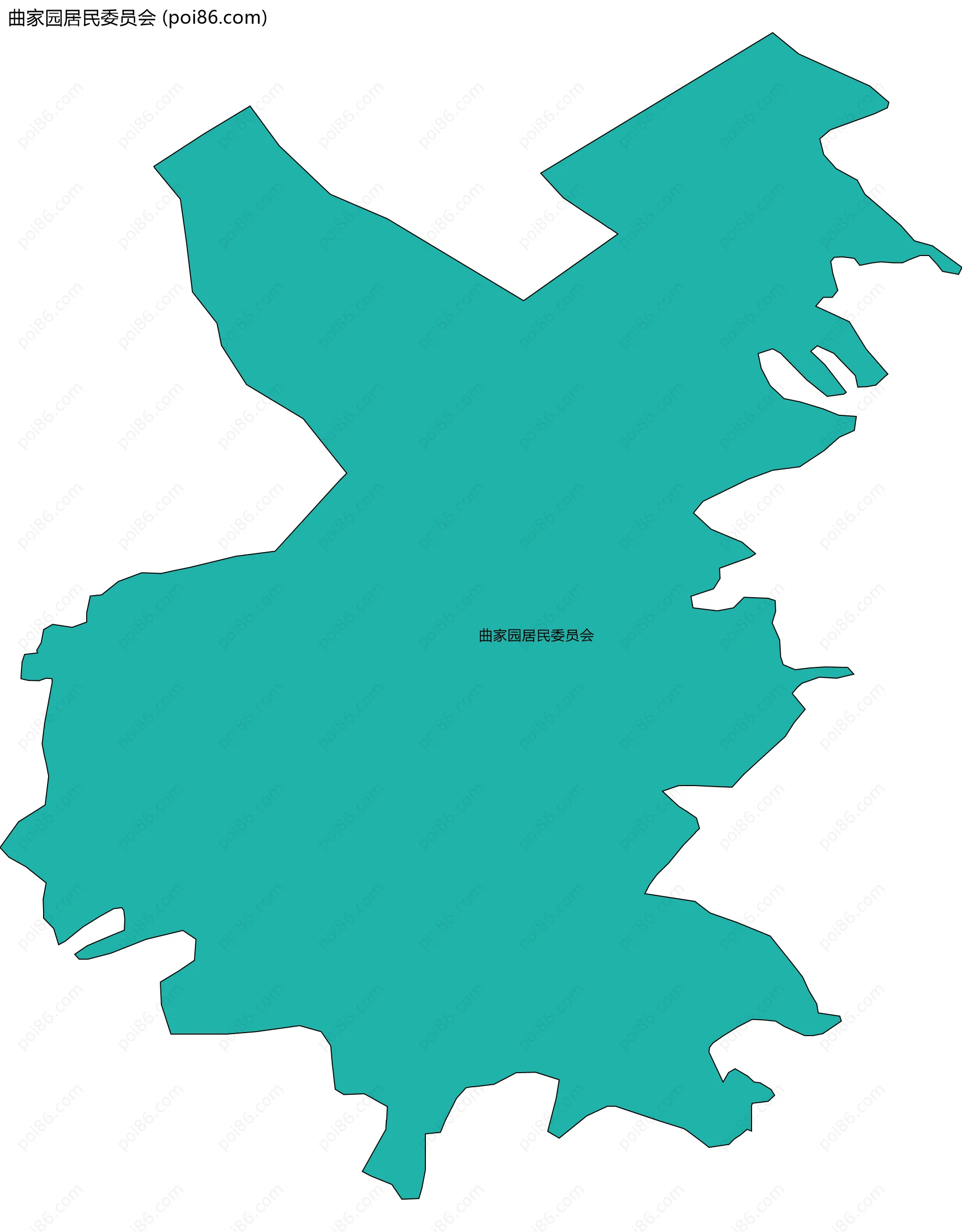 曲家园居民委员会边界地图