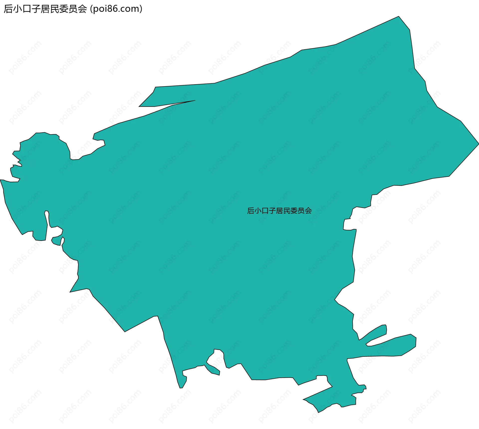 后小口子居民委员会边界地图