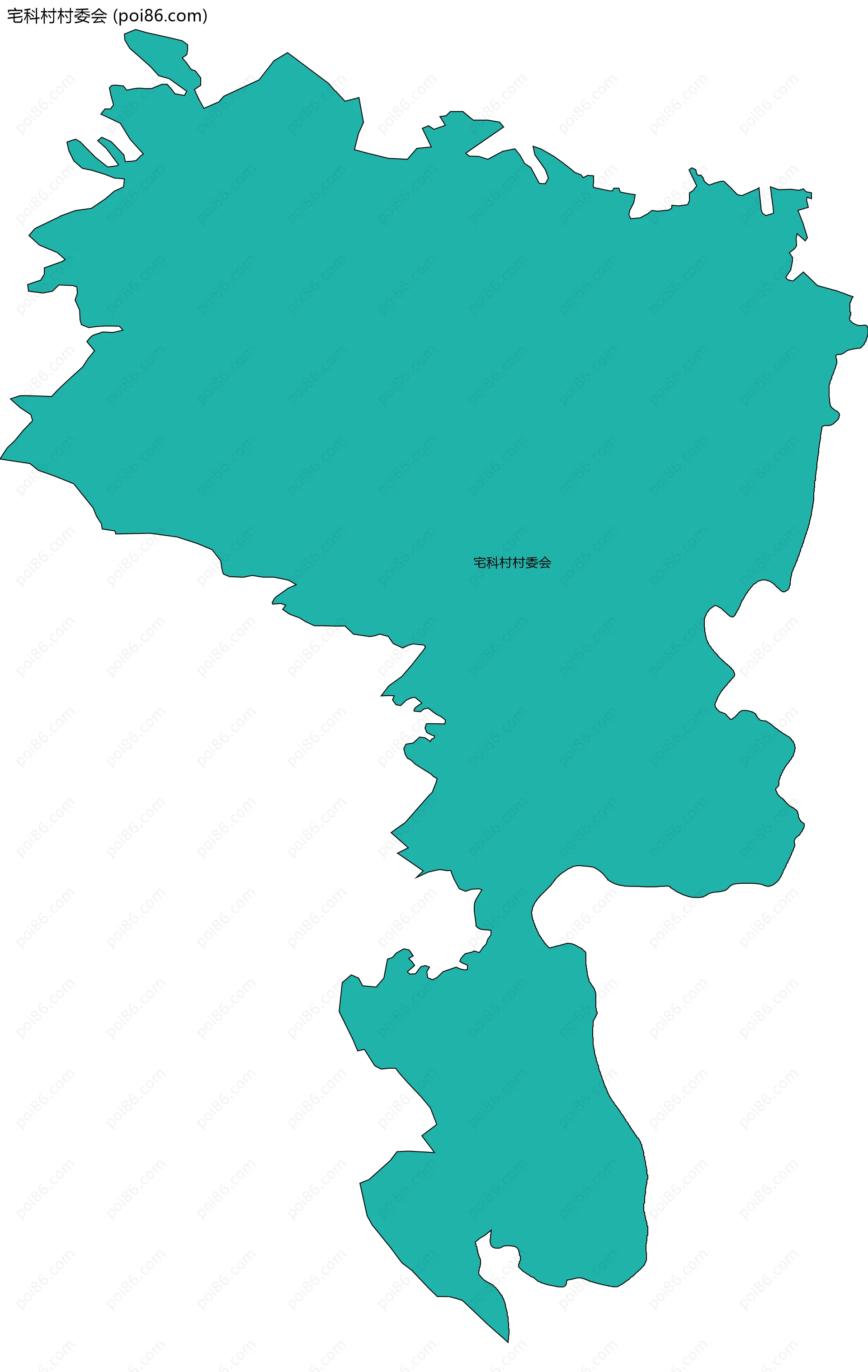 宅科村村委会边界地图