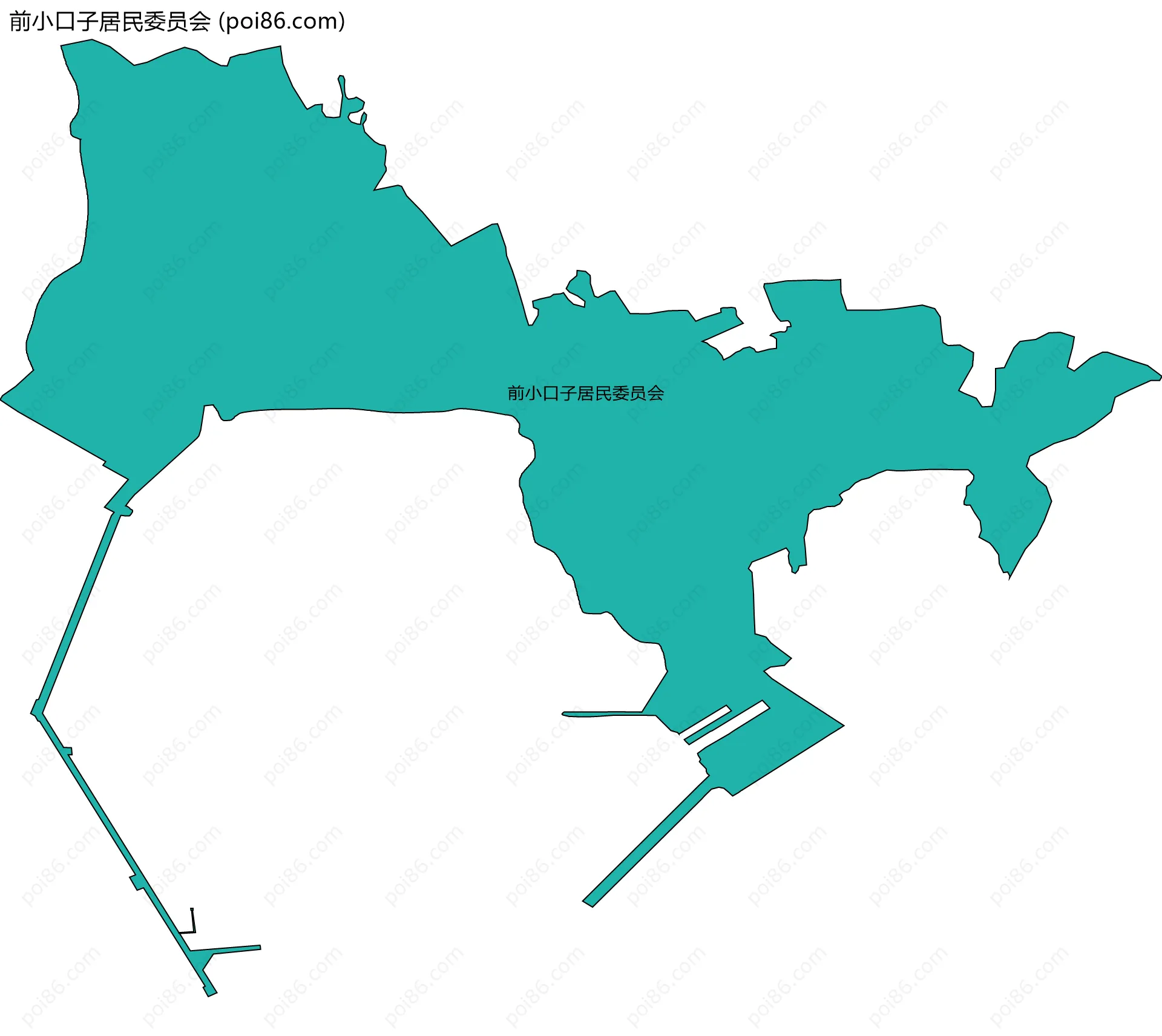前小口子居民委员会边界地图