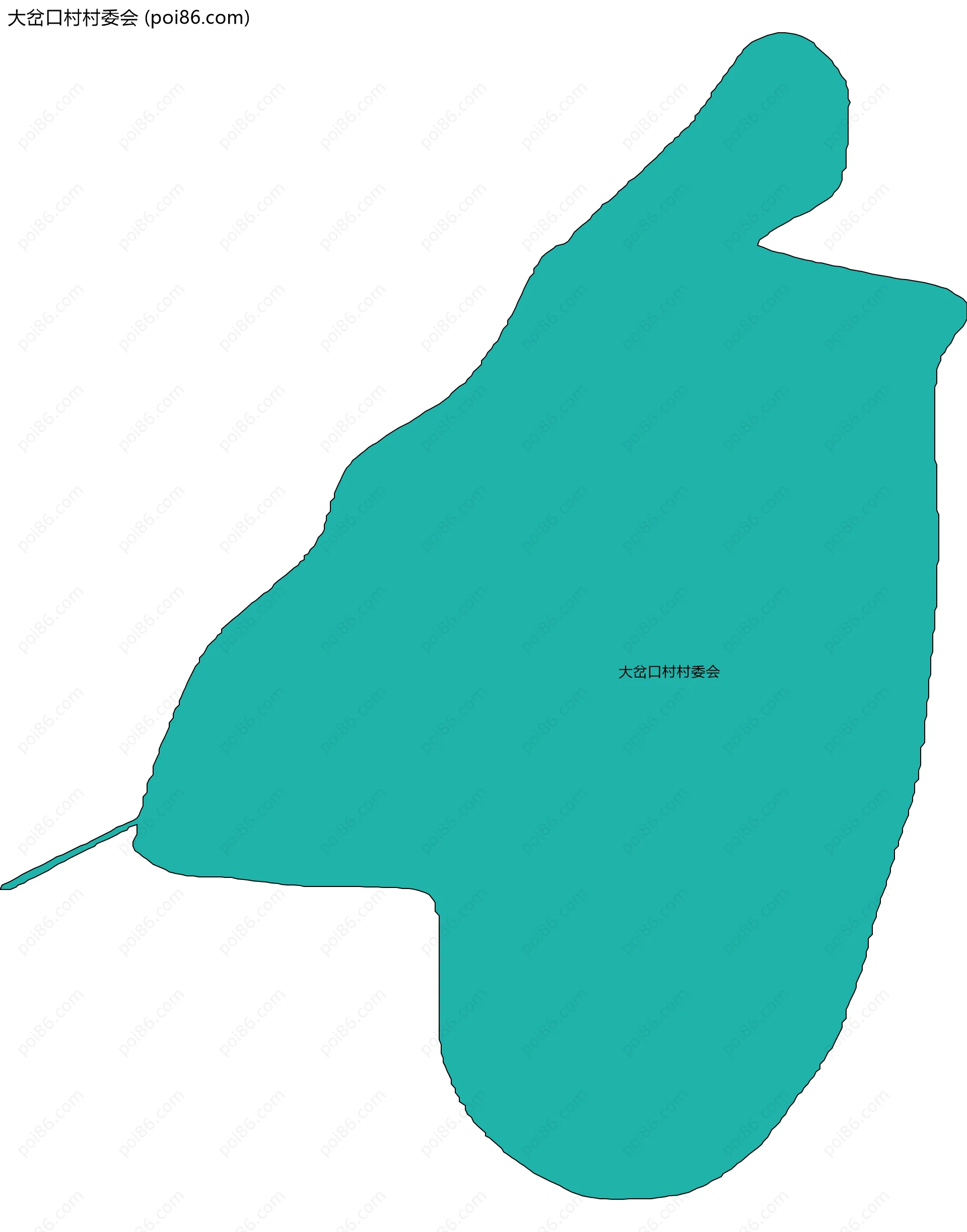 大岔口村村委会边界地图