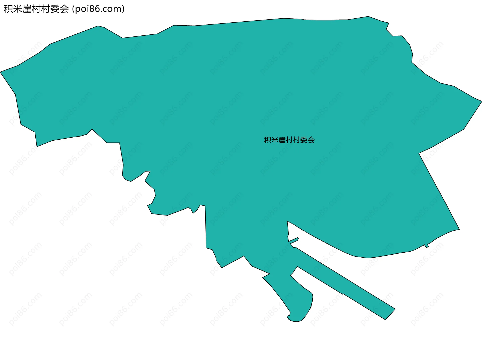 积米崖村村委会边界地图