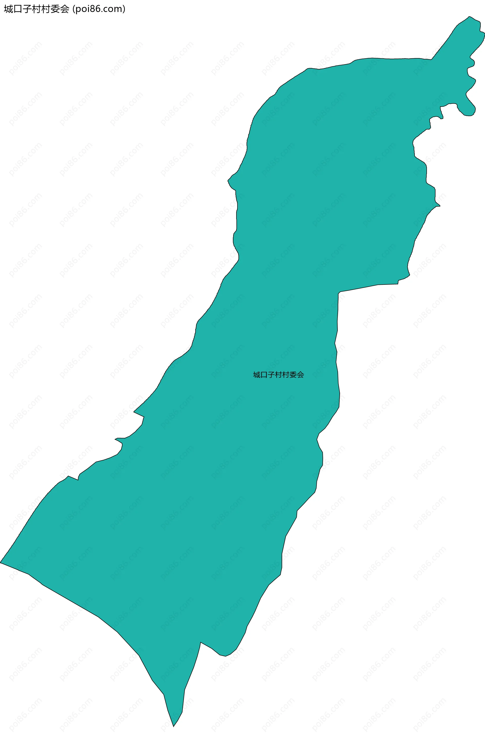 城口子村村委会边界地图