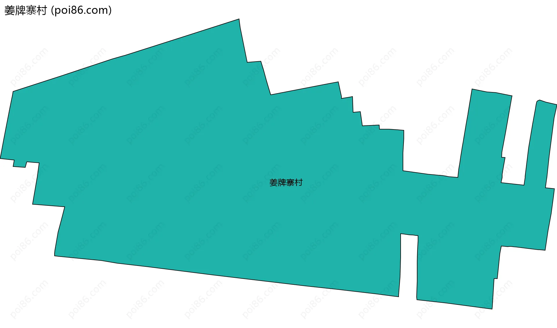 姜牌寨村边界地图