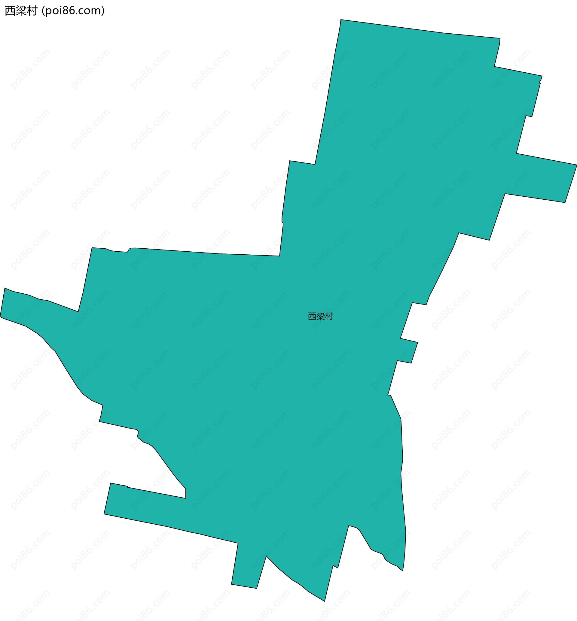 西梁村边界地图